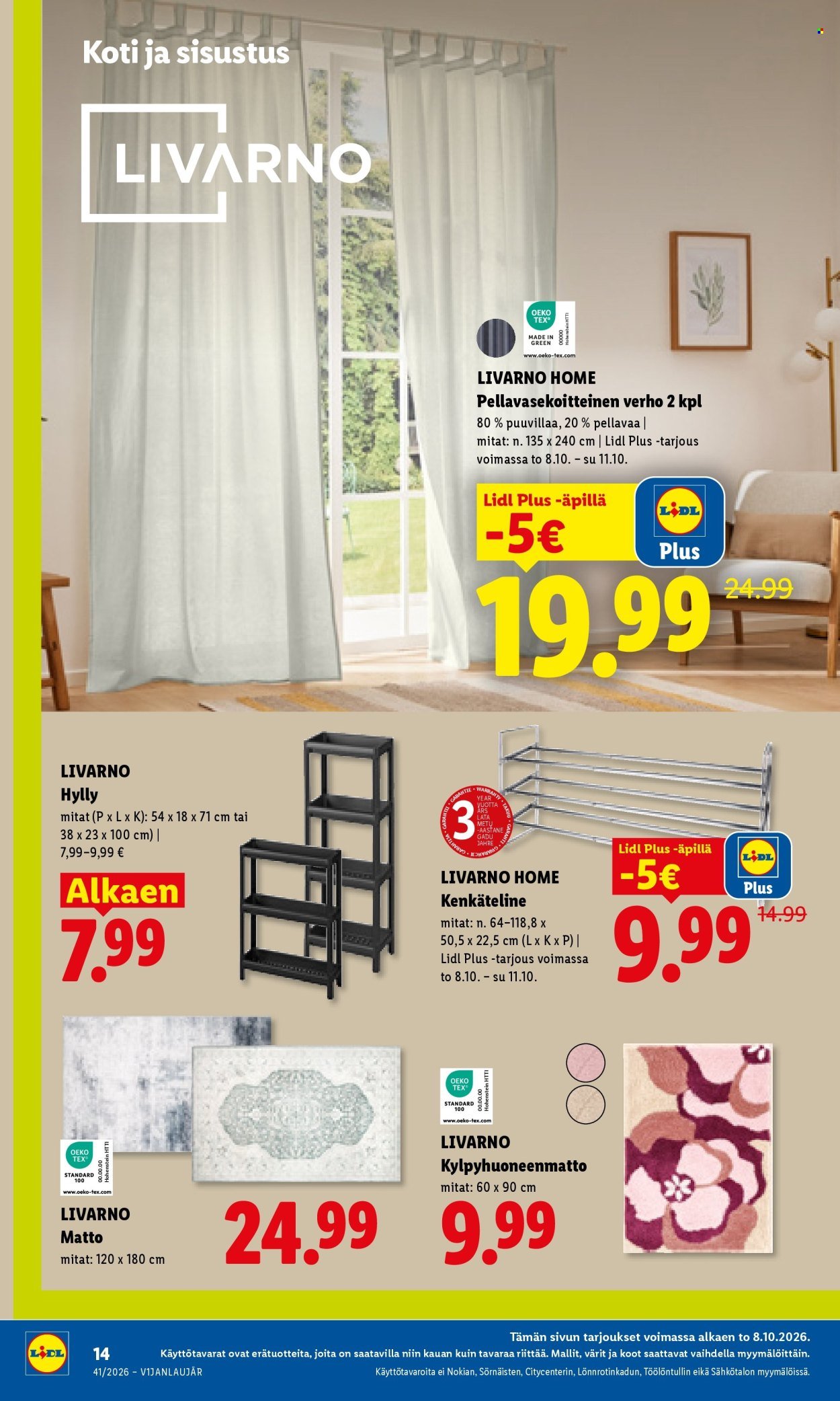 LIDL tarjoukset - Alkaen TO 8.10.2026
