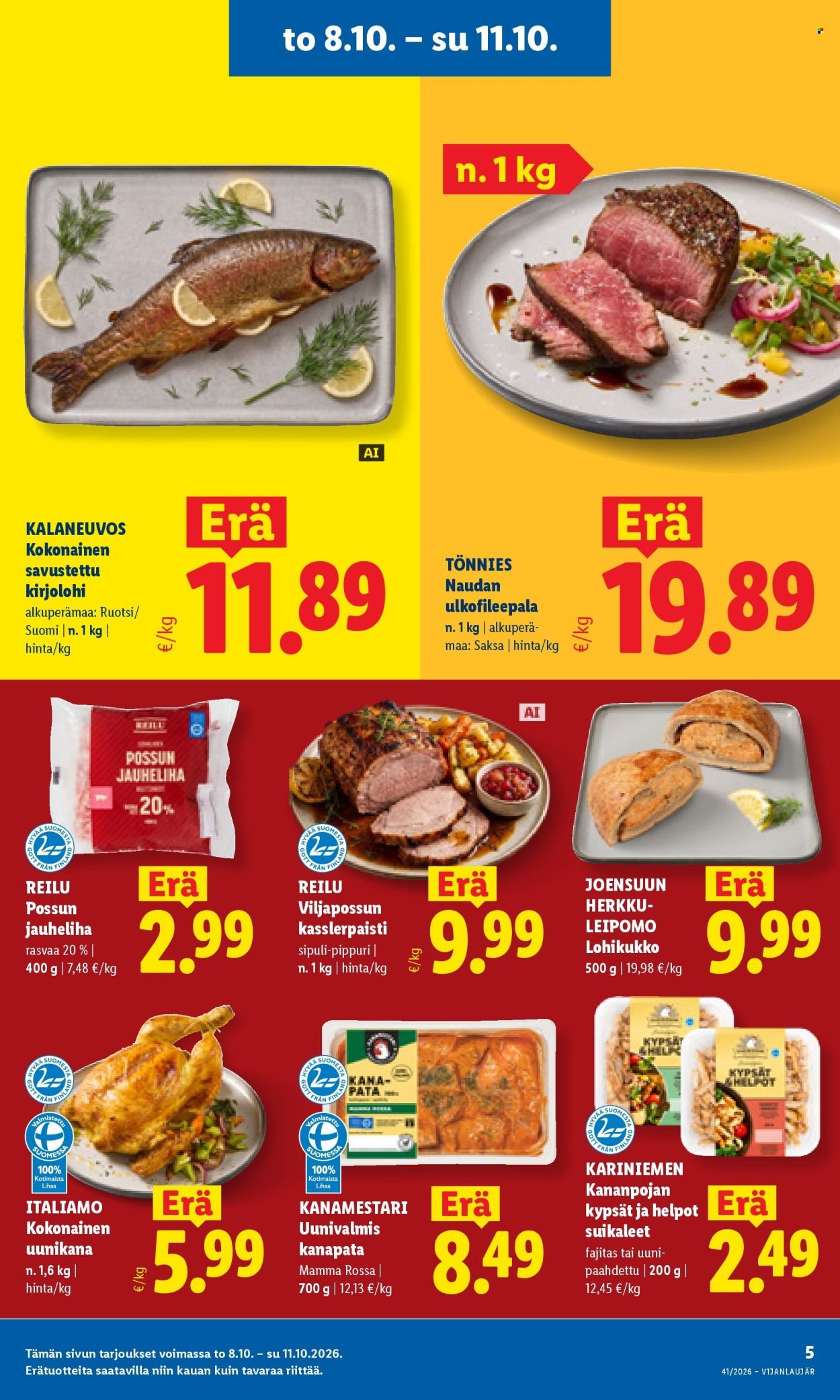 LIDL tarjoukset - Alkaen TO 8.10.2026