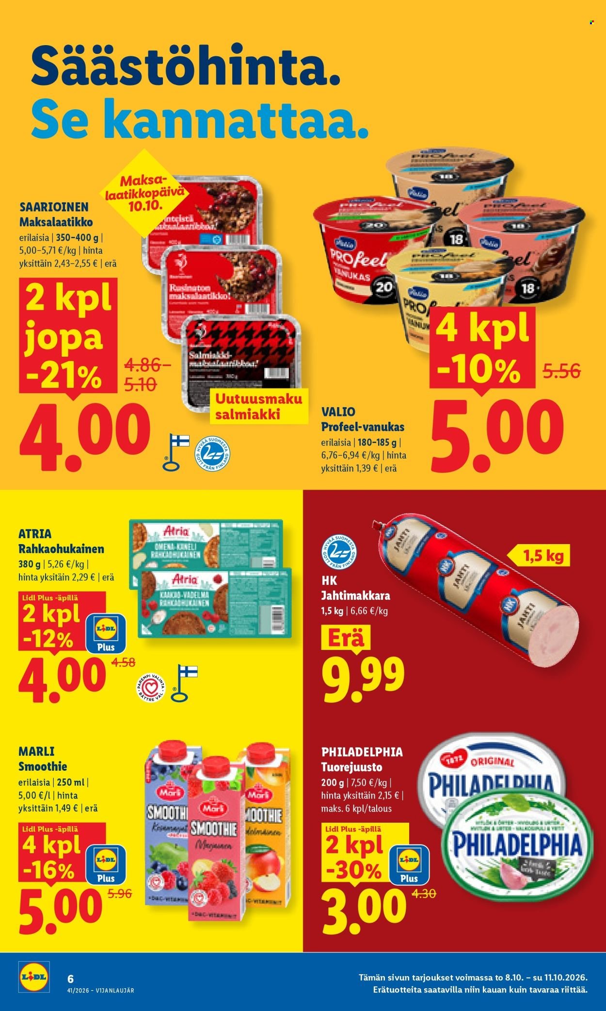 LIDL tarjoukset - Alkaen TO 8.10.2026
