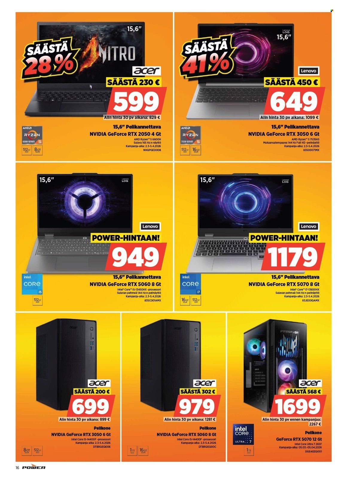 POWER tarjoukset - Maaliskuu 2026
