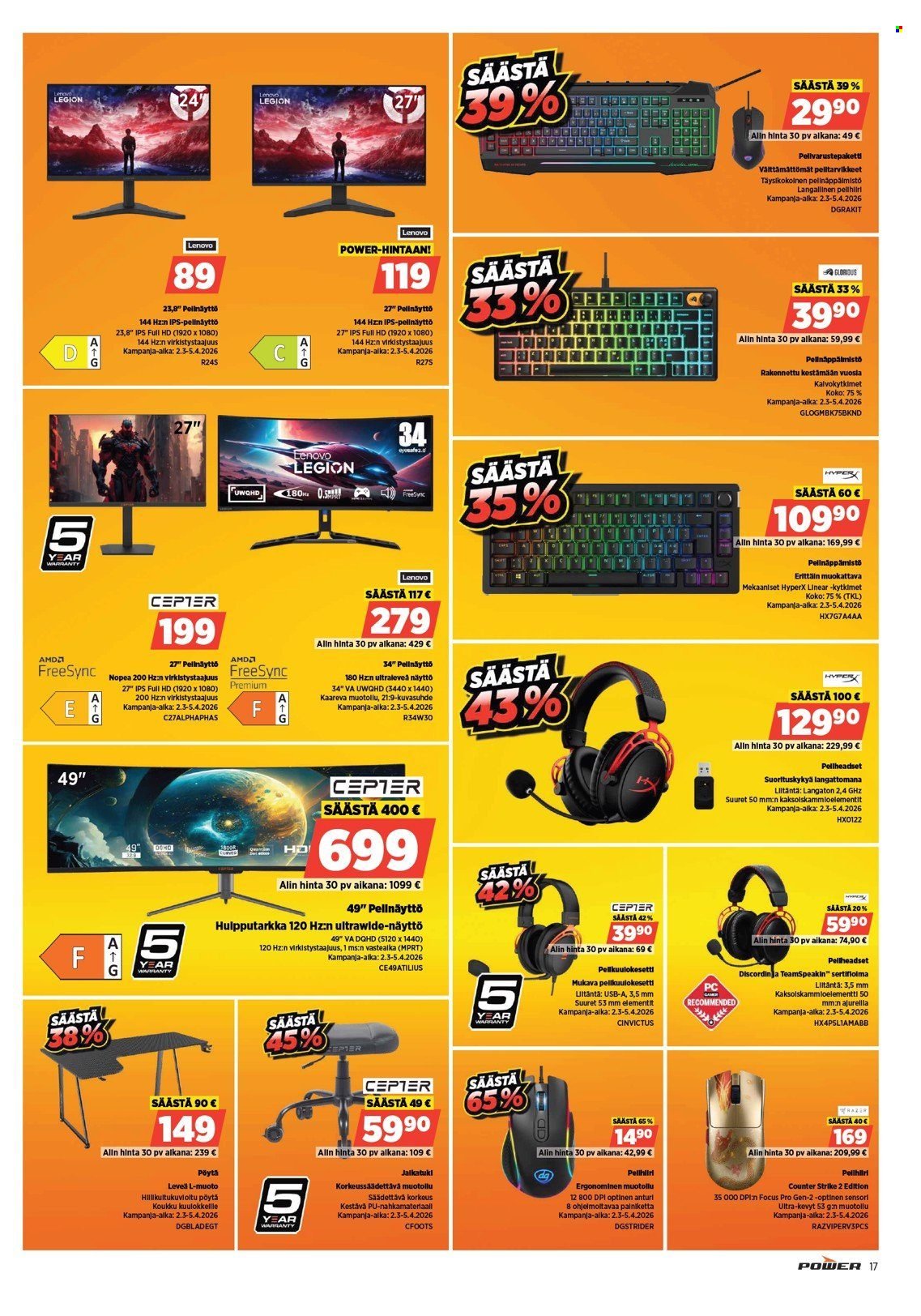 POWER tarjoukset - Maaliskuu 2026