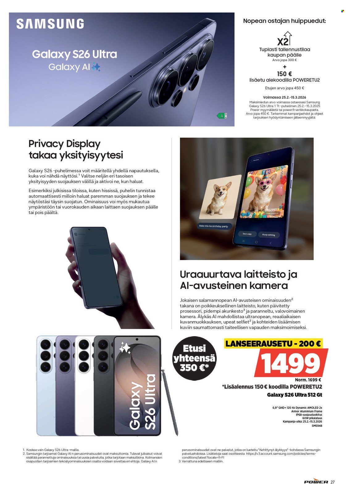 POWER tarjoukset - Maaliskuu 2026