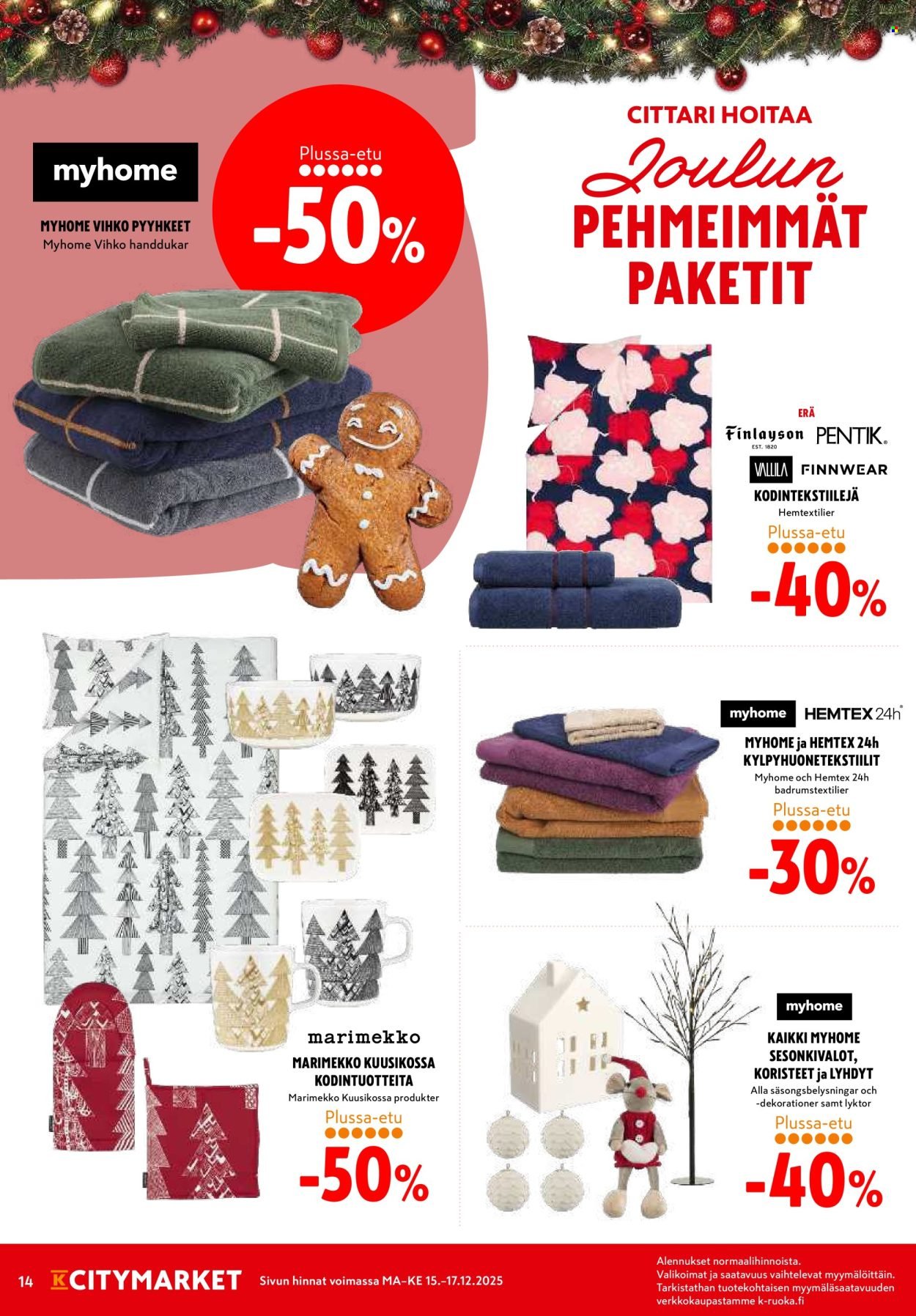 K-CITYMARKET tarjoukset - Alkaen MA 15.12.2025