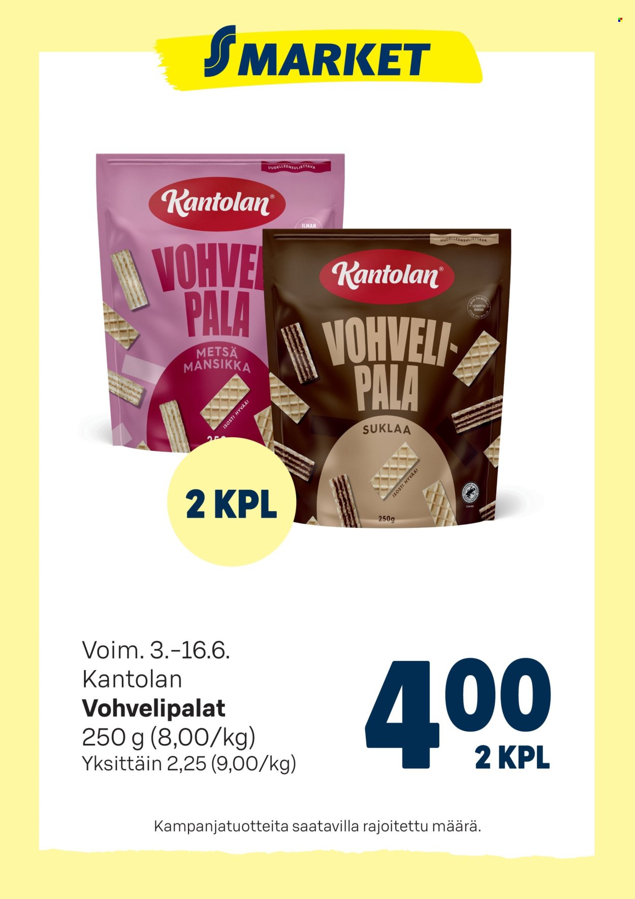 S-MARKET tarjoukset - Vohvelipalat