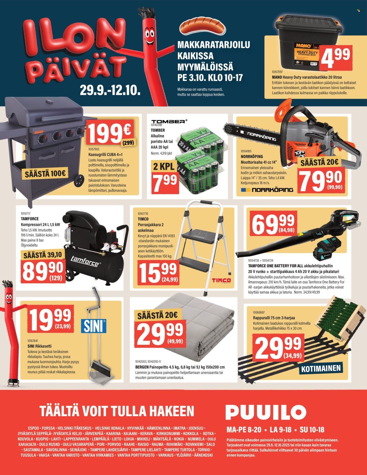 PUUILO tarjoukset - Ilon Päivät (2025-09-29 - 2025-10-12)