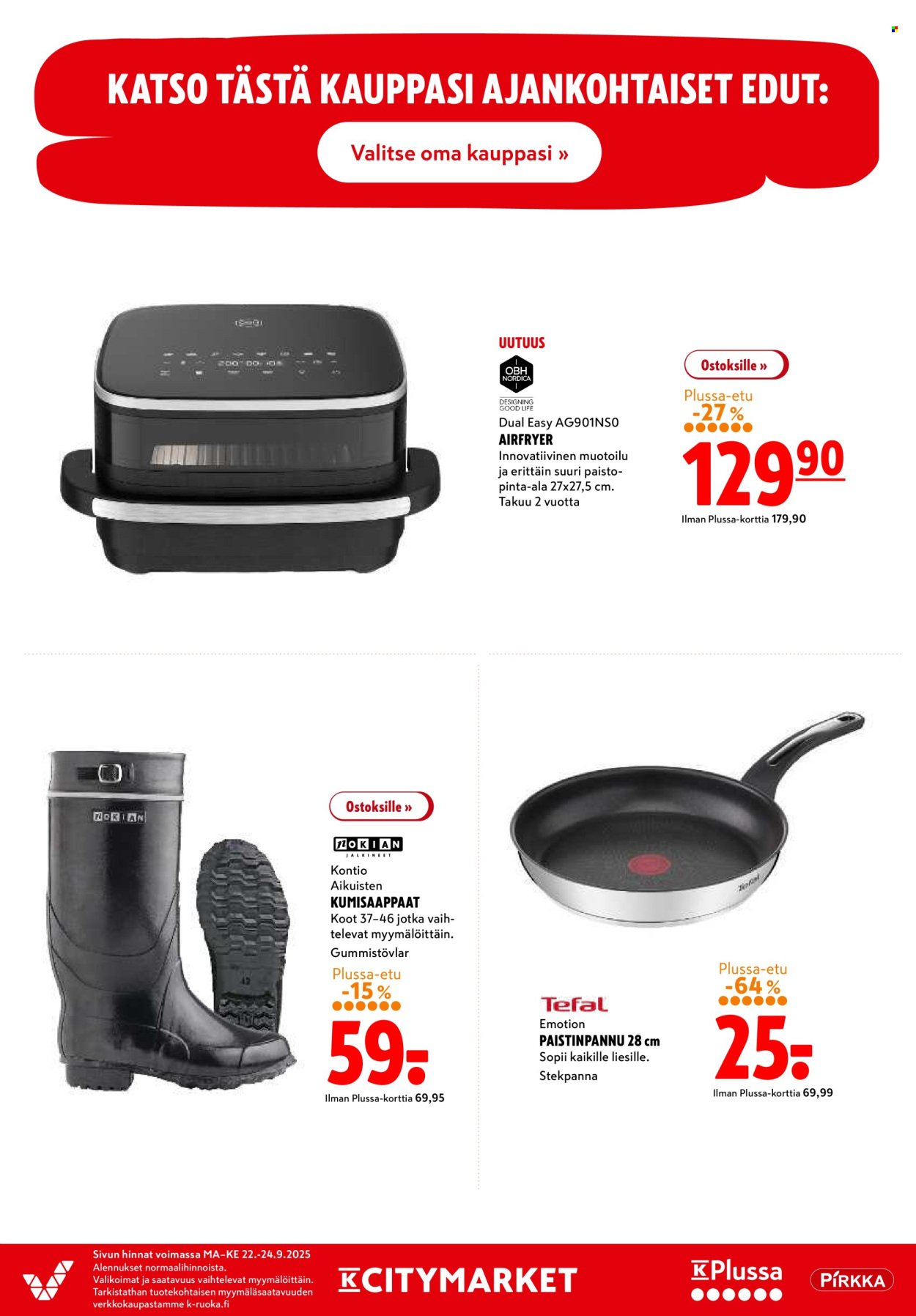 K-CITYMARKET tarjoukset - Alkaen MA 22.9.2025 (2025-09-22 - 2025-09-24)