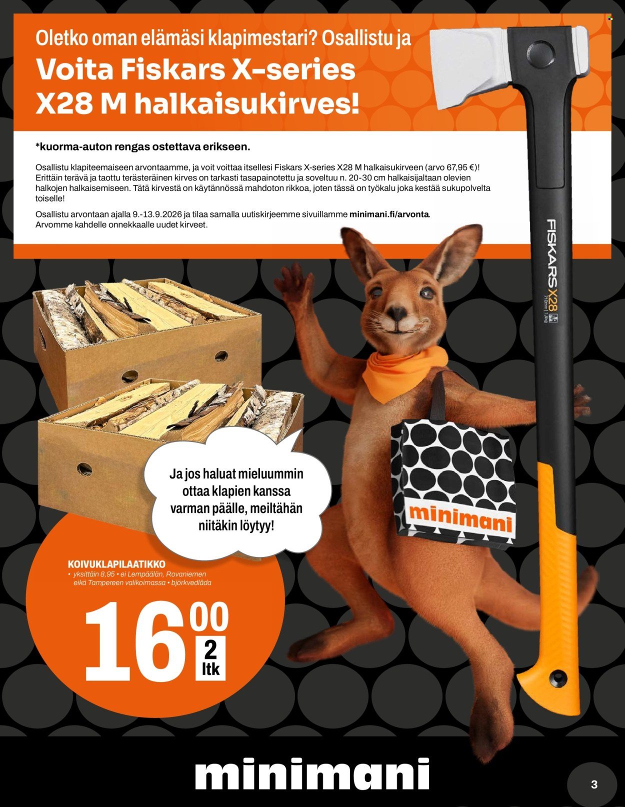 MINIMANI tarjoukset - Alkaen KE 9.9.2026