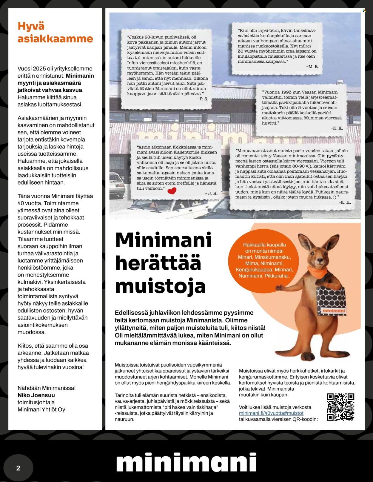 MINIMANI tarjoukset - Alkaen KE 25.2.2026