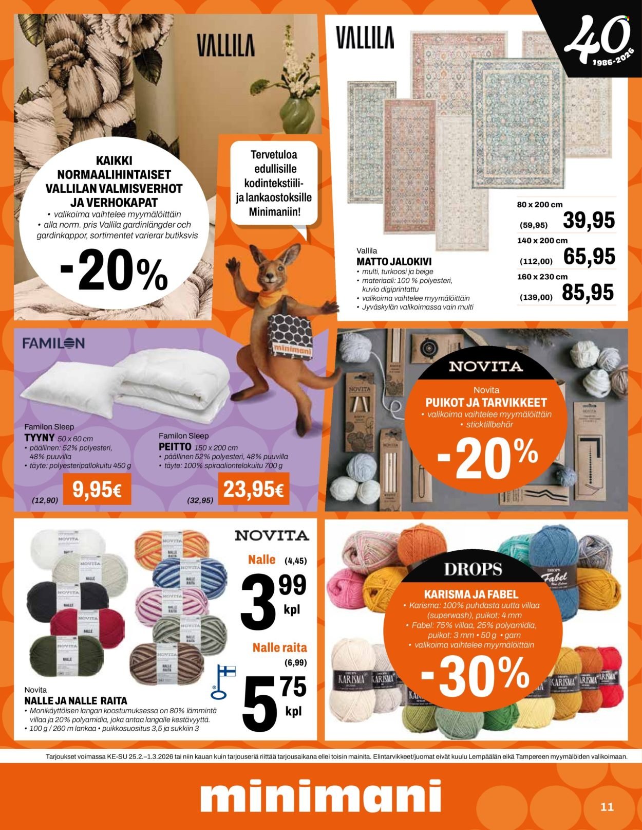 MINIMANI tarjoukset - Alkaen KE 25.2.2026