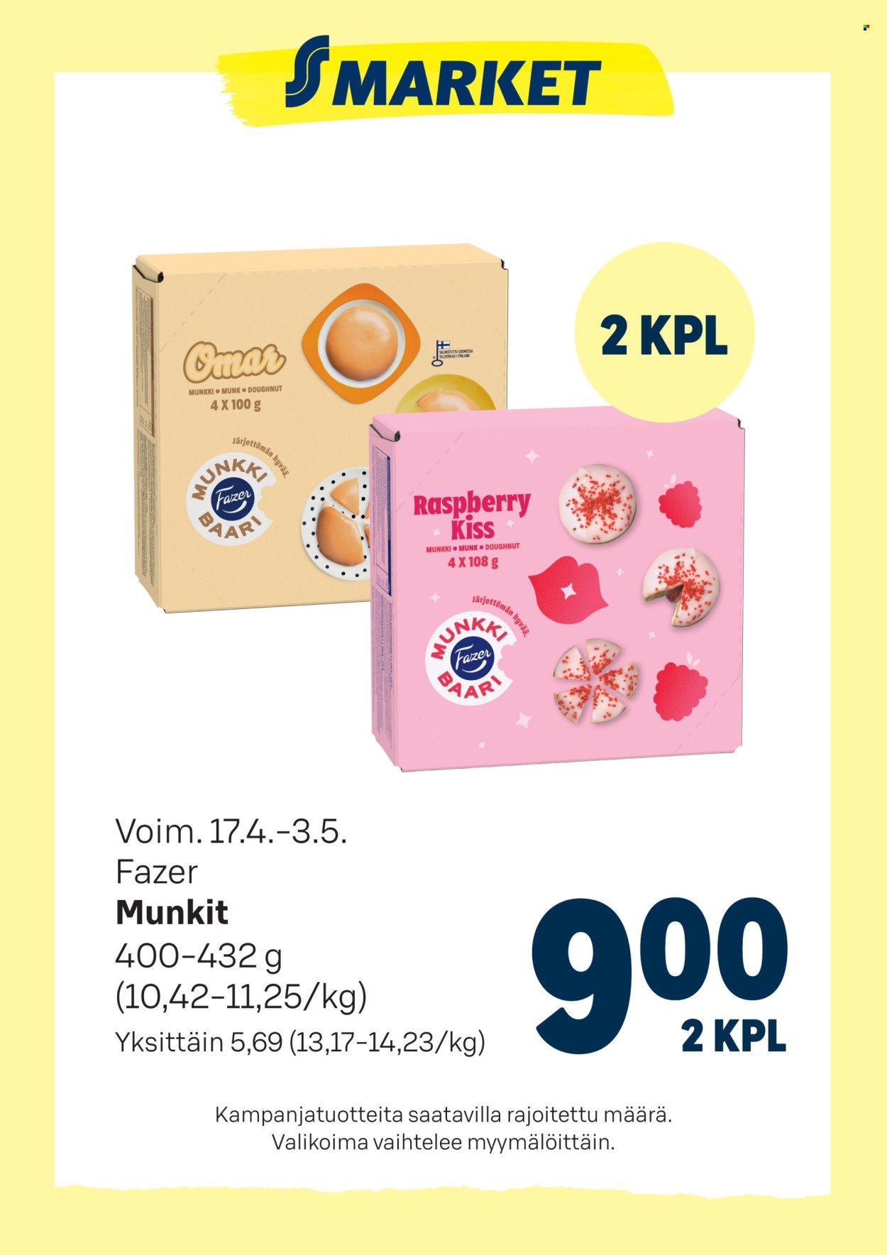 S-MARKET tarjoukset - Fazer munkit