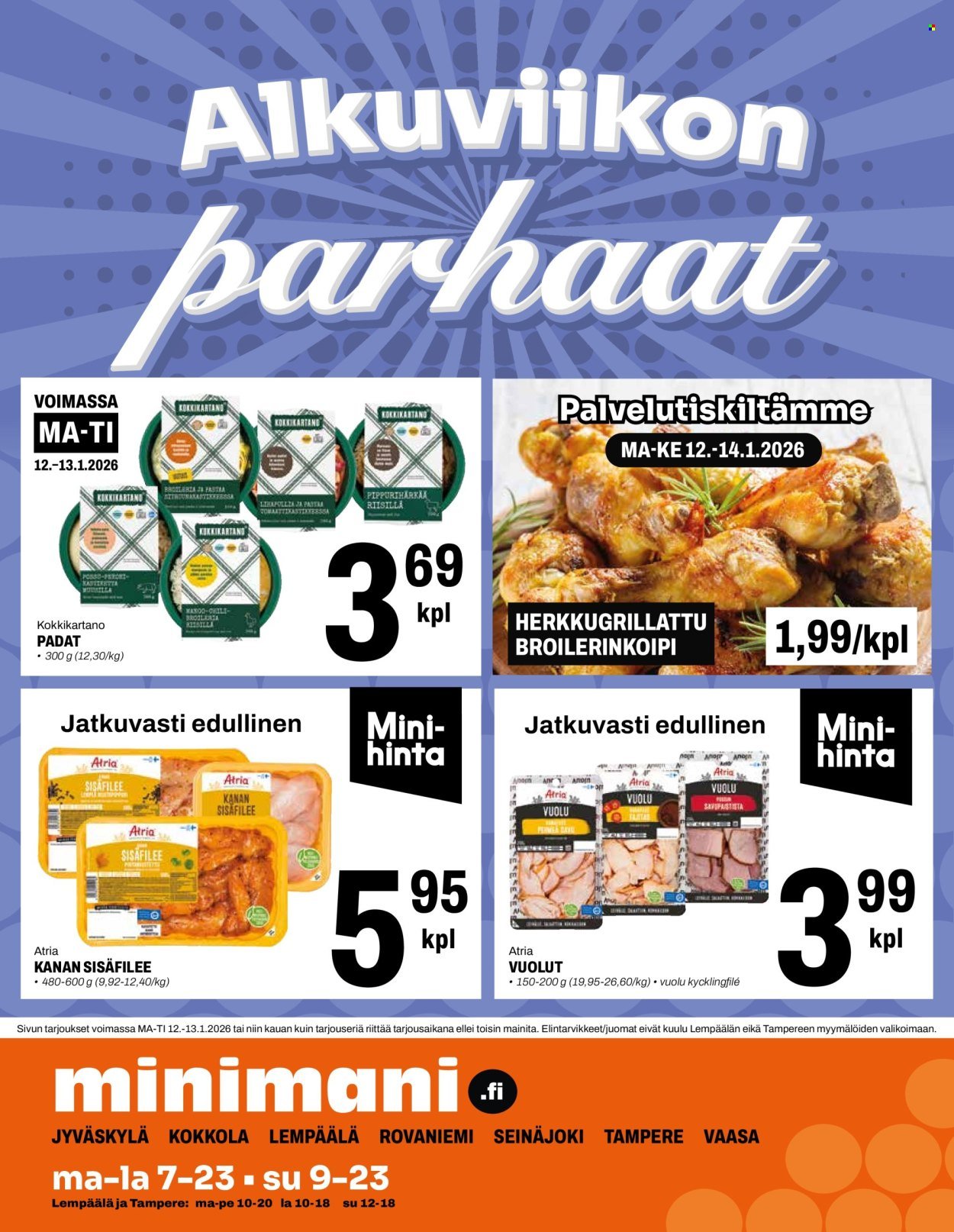 MINIMANI tarjoukset - Alkaen KE 7.1.2026