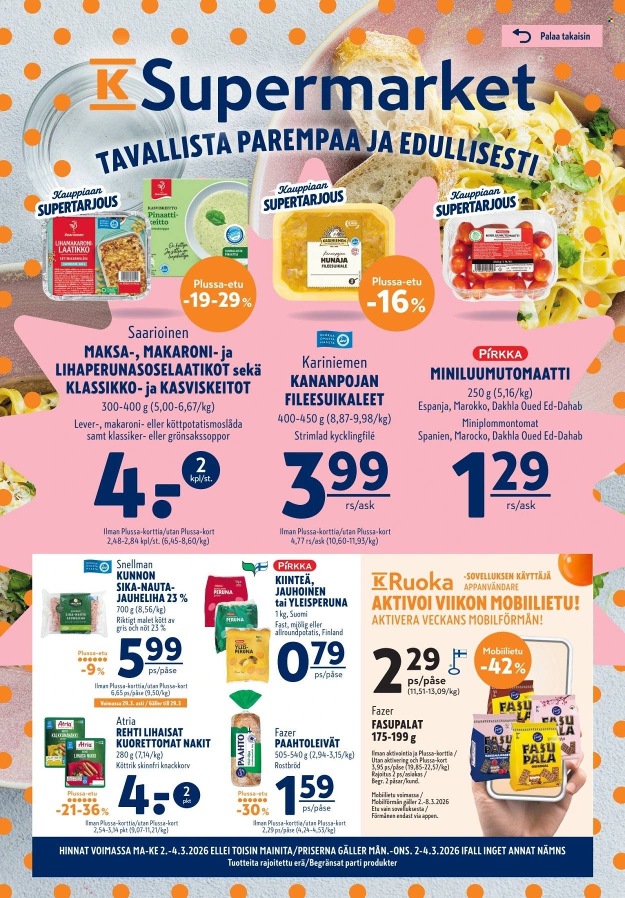 K-SUPERMARKET tarjoukset - Tavallista parempaa ja edullisesti