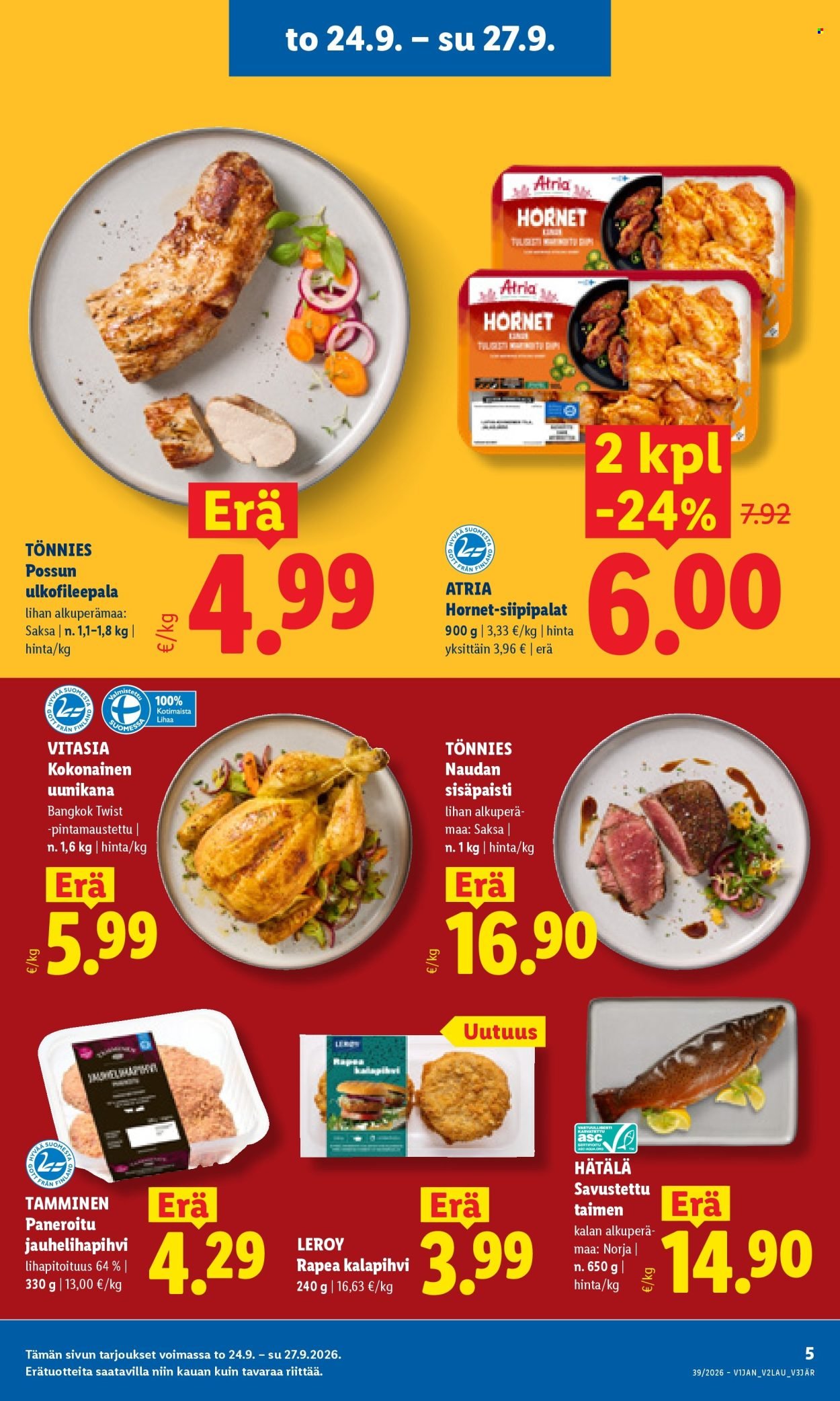 LIDL tarjoukset - Alkaen TO 24.9.2026
