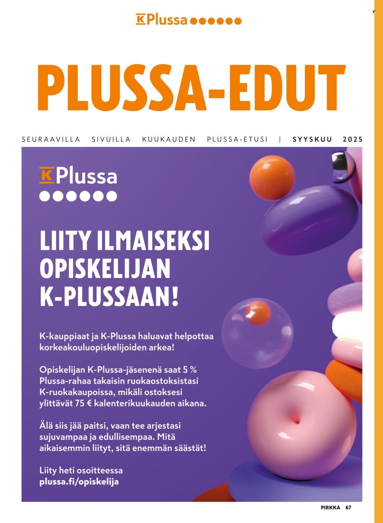 K-MARKET tarjoukset - Pirkka (2025-08-27 - 2025-09-30)
