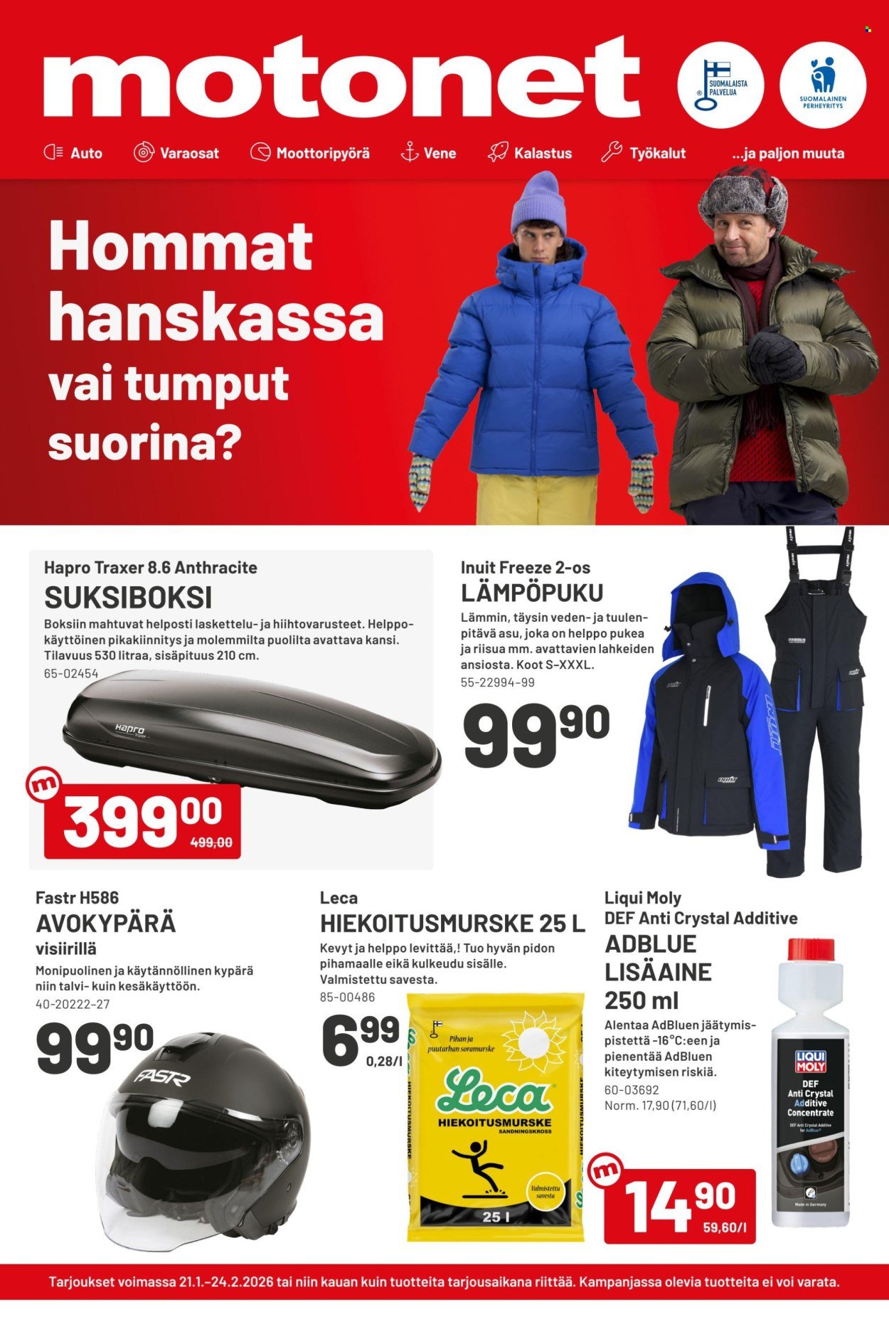 MOTONET tarjoukset - Hommat hanskassa!
