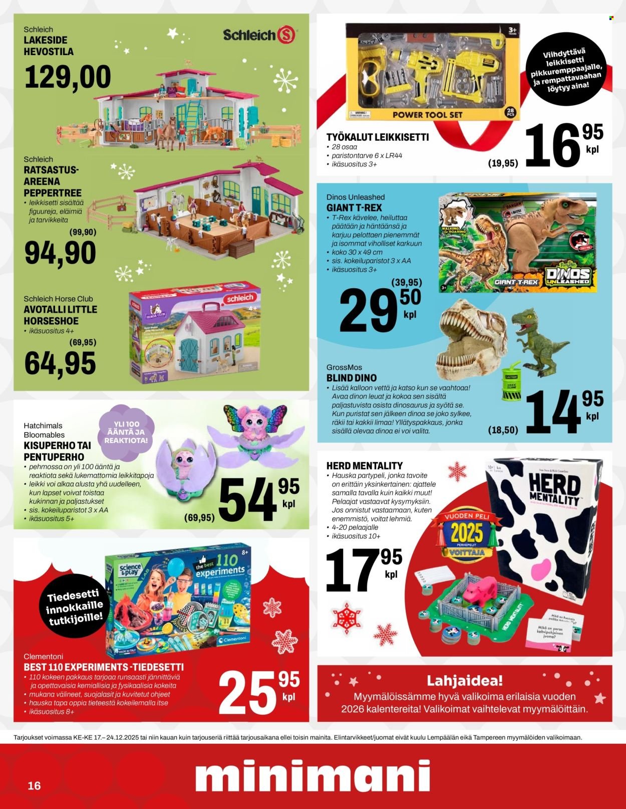 MINIMANI tarjoukset - Alkaen KE 17.12.2025