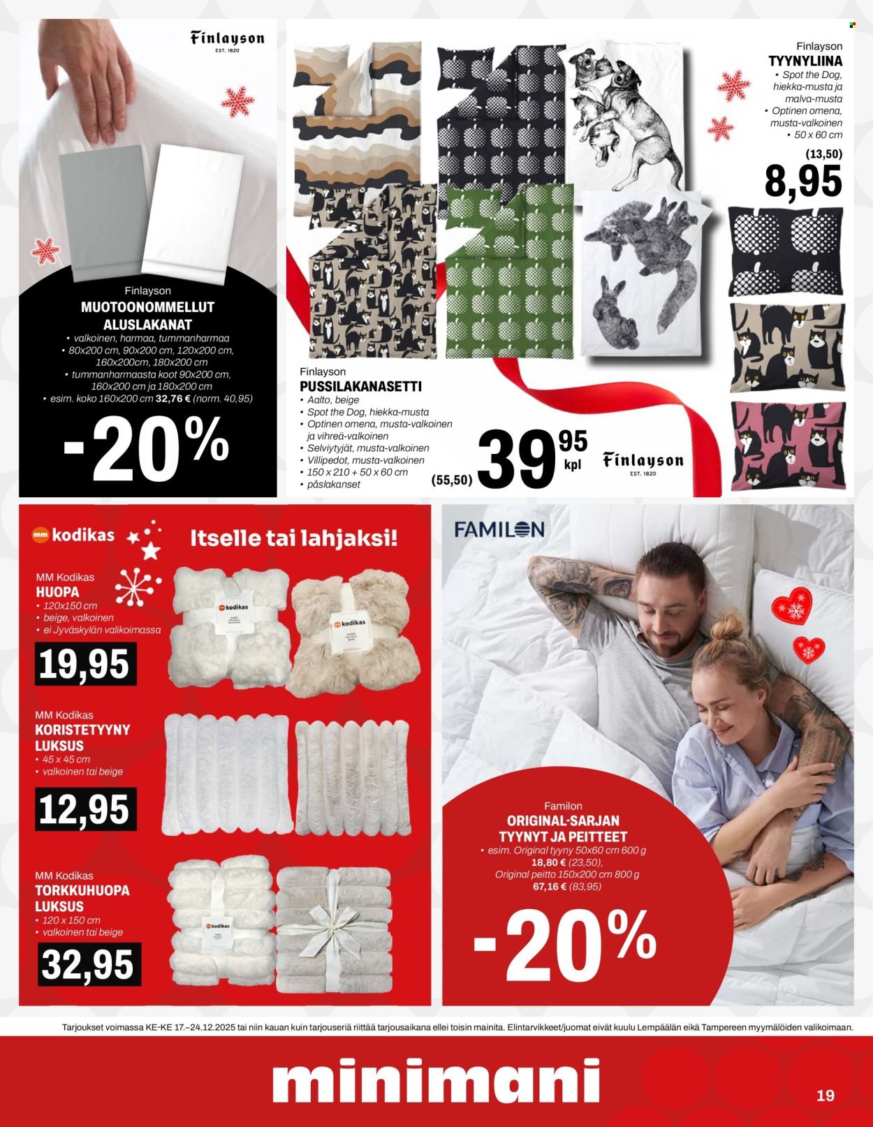 MINIMANI tarjoukset - Alkaen KE 17.12.2025