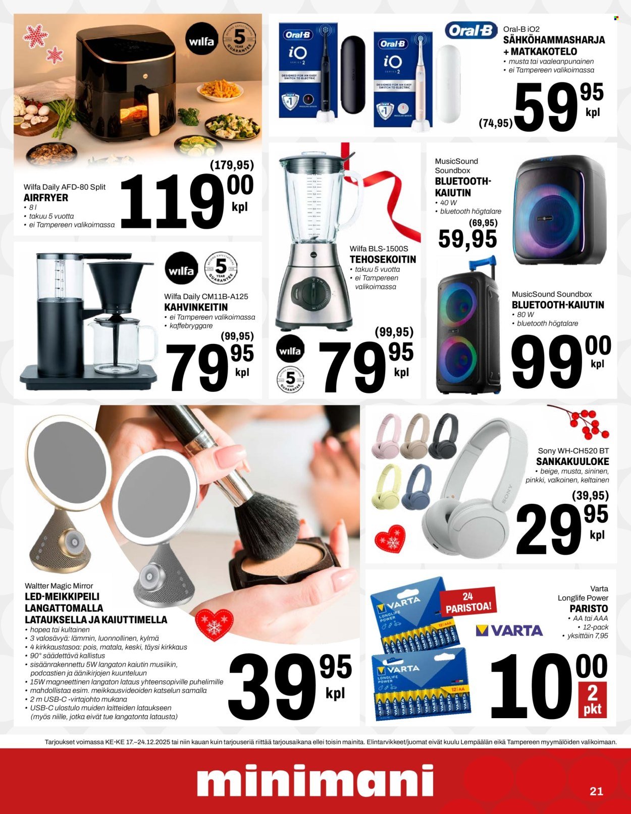 MINIMANI tarjoukset - Alkaen KE 17.12.2025