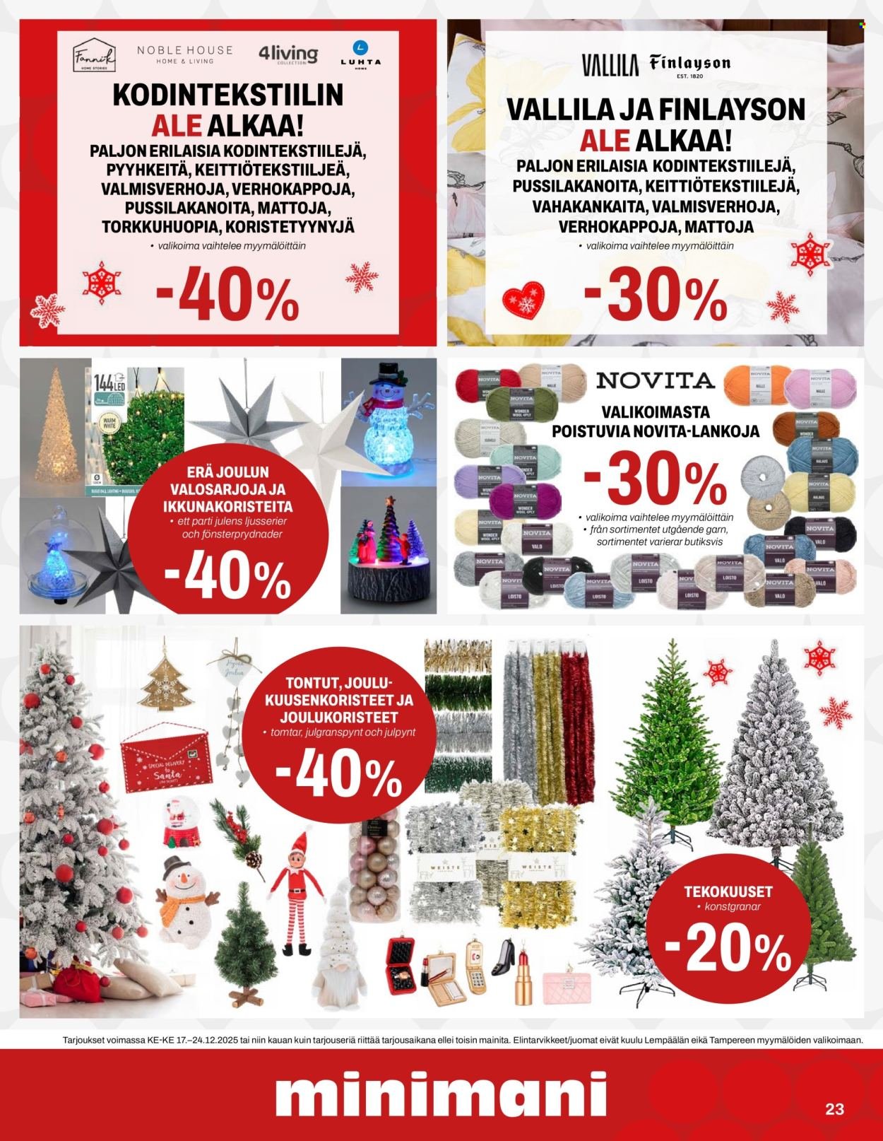 MINIMANI tarjoukset - Alkaen KE 17.12.2025