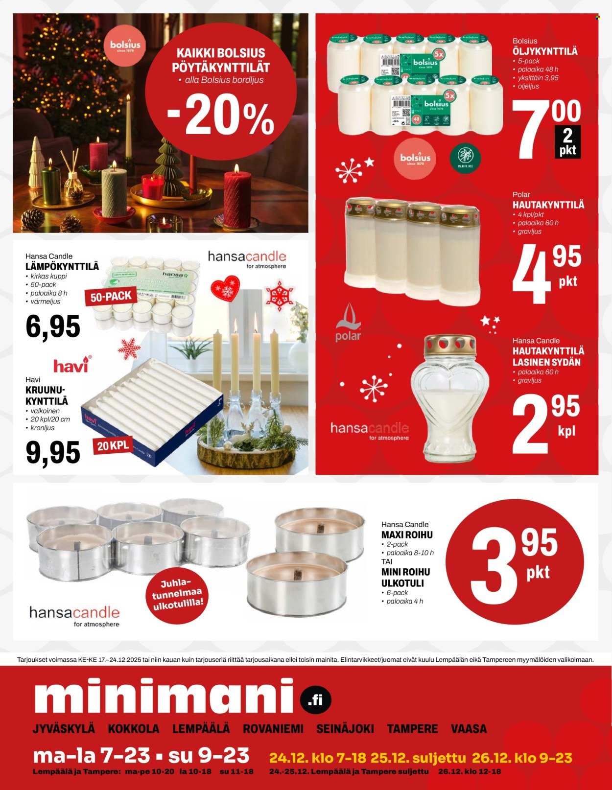 MINIMANI tarjoukset - Alkaen KE 17.12.2025