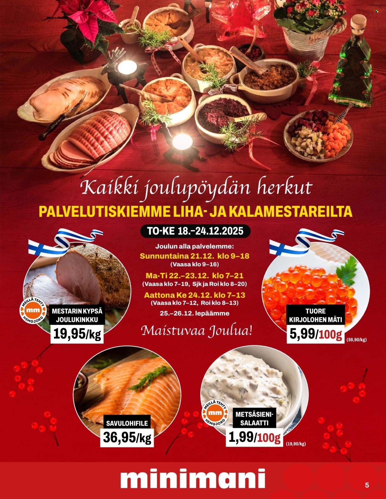 MINIMANI tarjoukset - Alkaen KE 17.12.2025
