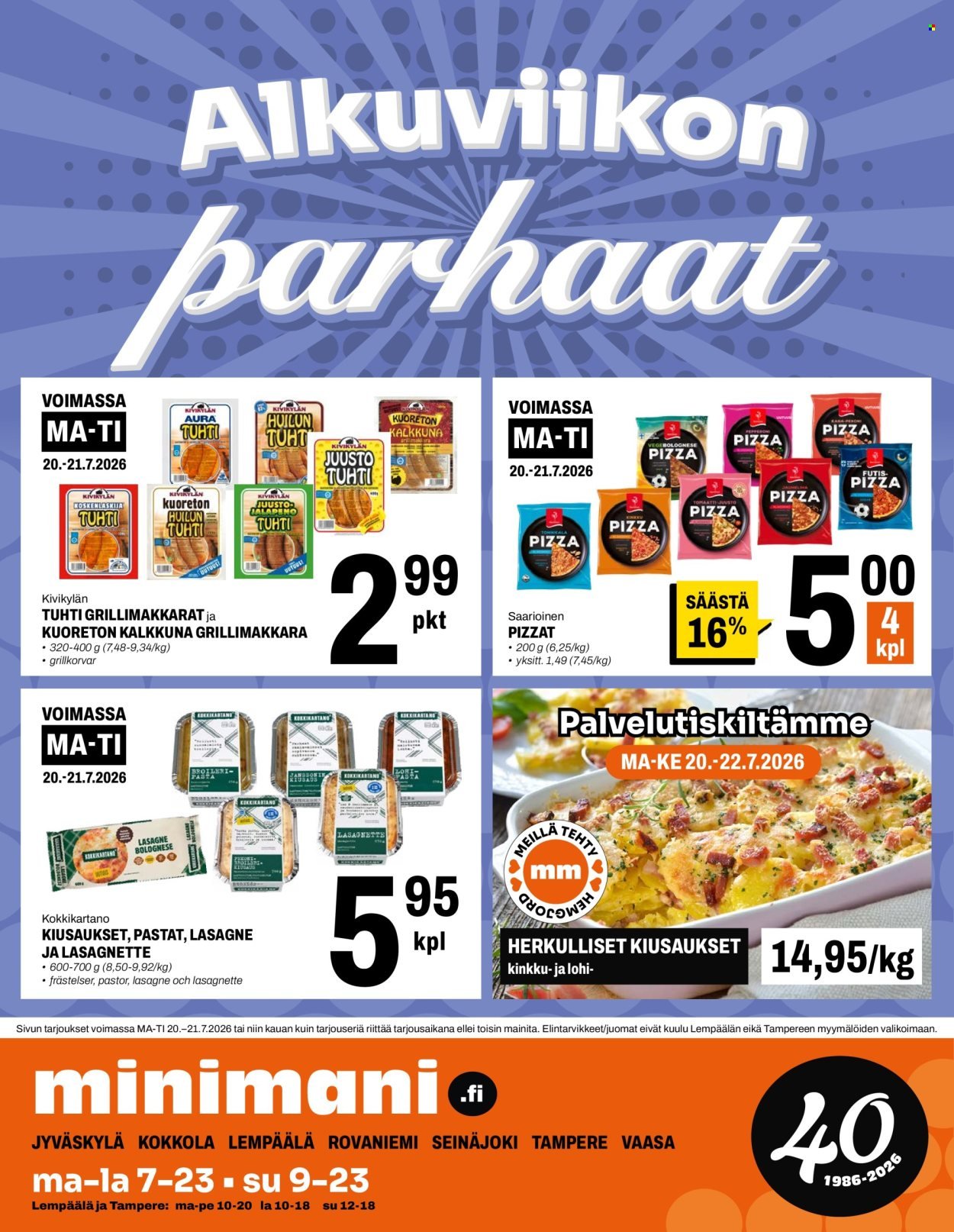 MINIMANI tarjoukset - Alkaen KE 15.7.2026