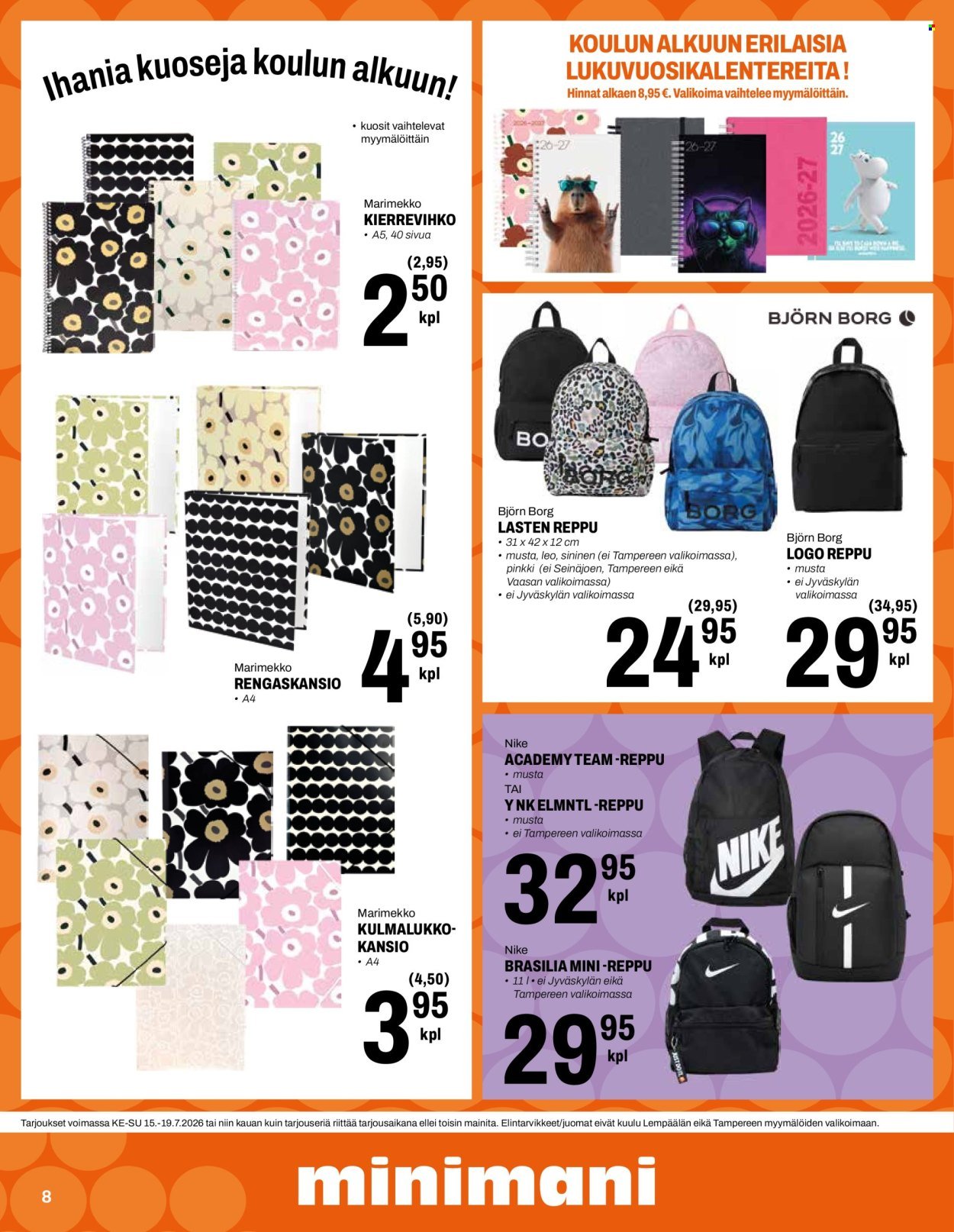 MINIMANI tarjoukset - Alkaen KE 15.7.2026