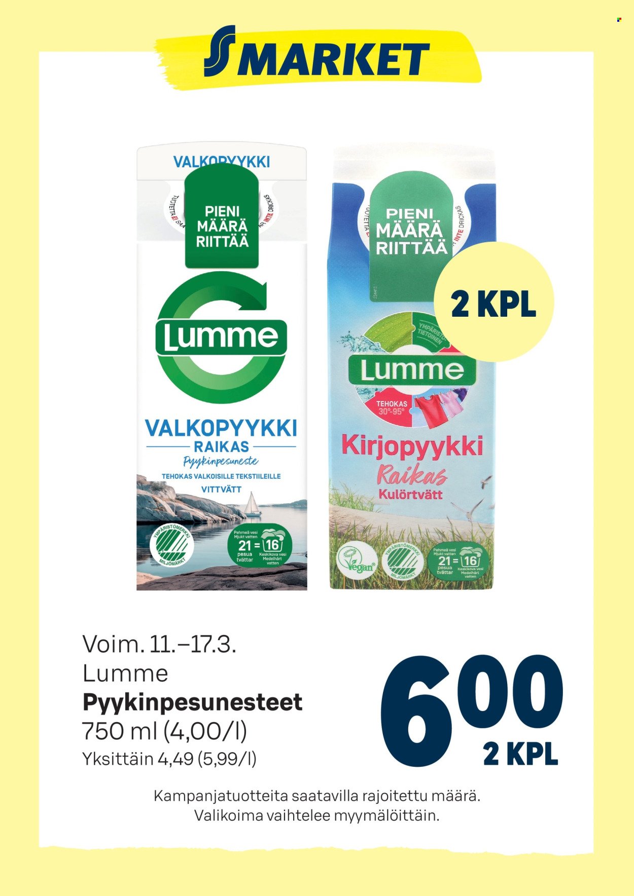 S-MARKET tarjoukset - Lumme