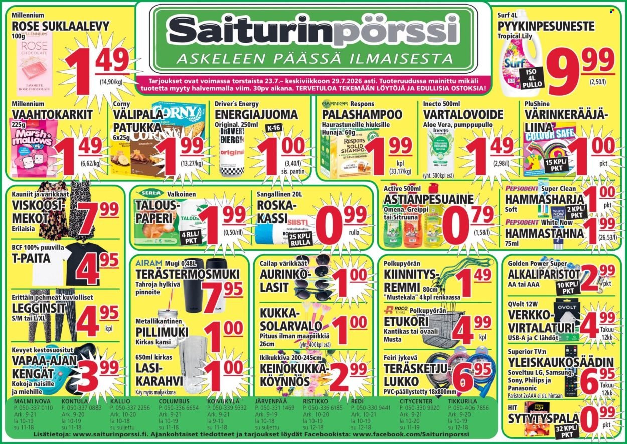 SAITURINPÖRSSI tarjoukset - Alkaen TO 23.7.2026