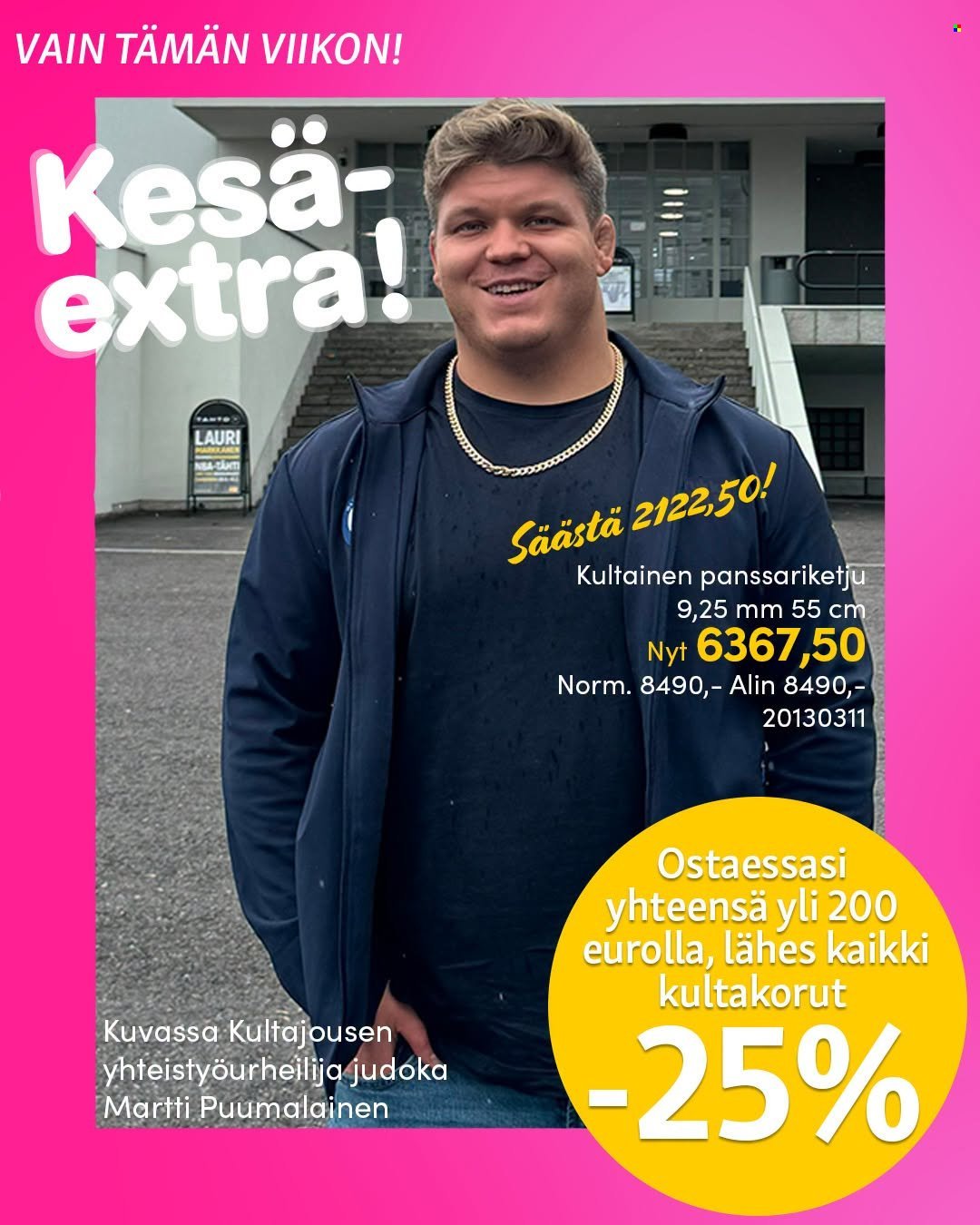 KULTAJOUSI tarjoukset - Heinäkuu 2026