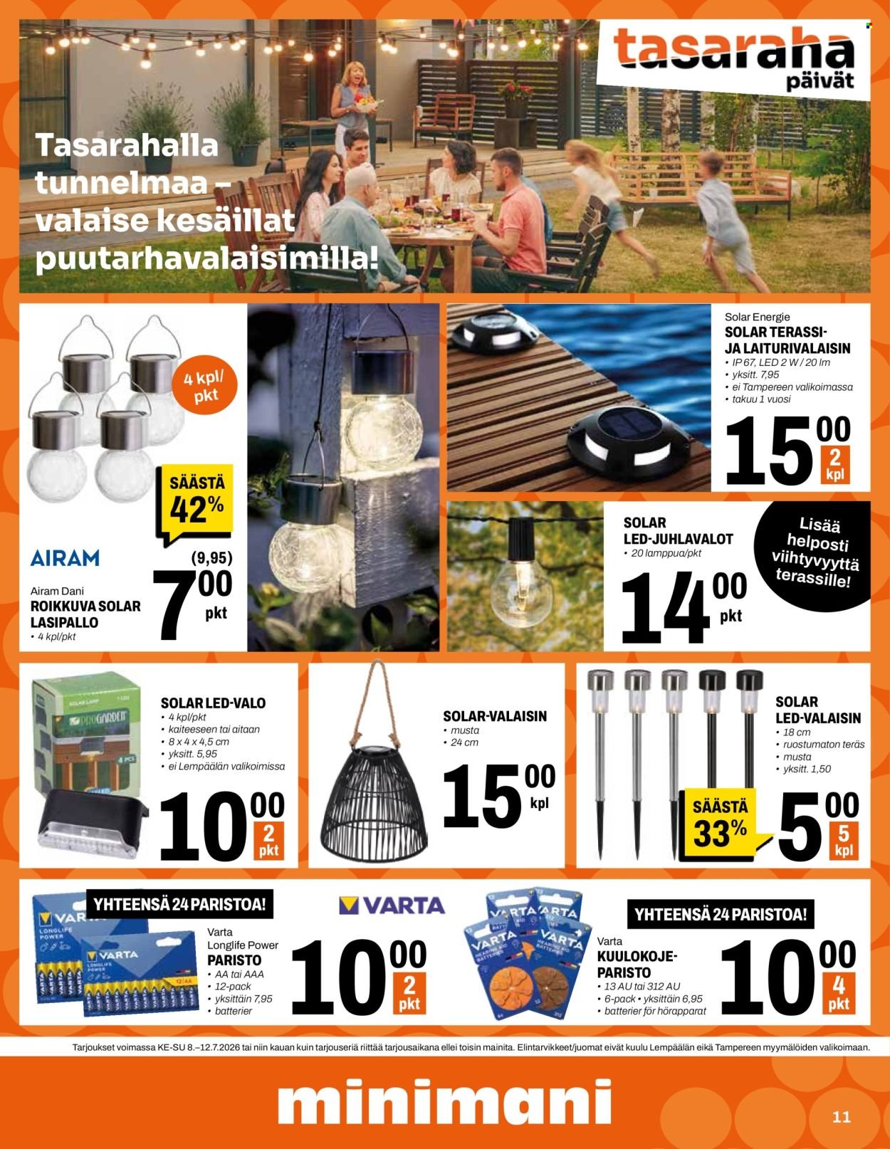 MINIMANI tarjoukset - Alkaen KE 8.7.2026