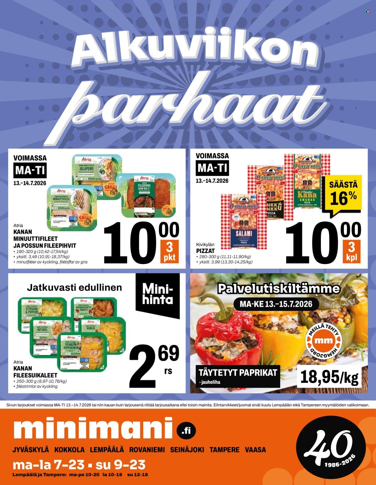 MINIMANI tarjoukset - Alkaen KE 8.7.2026