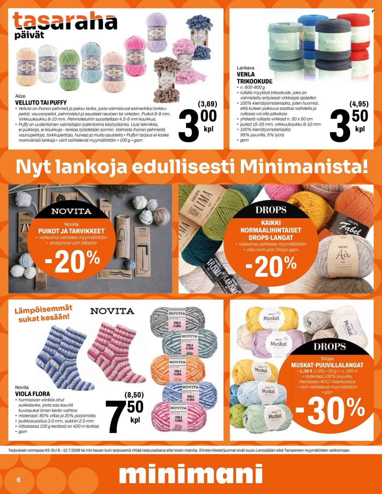 MINIMANI tarjoukset - Alkaen KE 8.7.2026