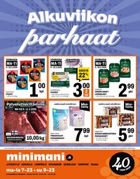 MINIMANI tarjoukset - Alkaen MA 9.3.2026