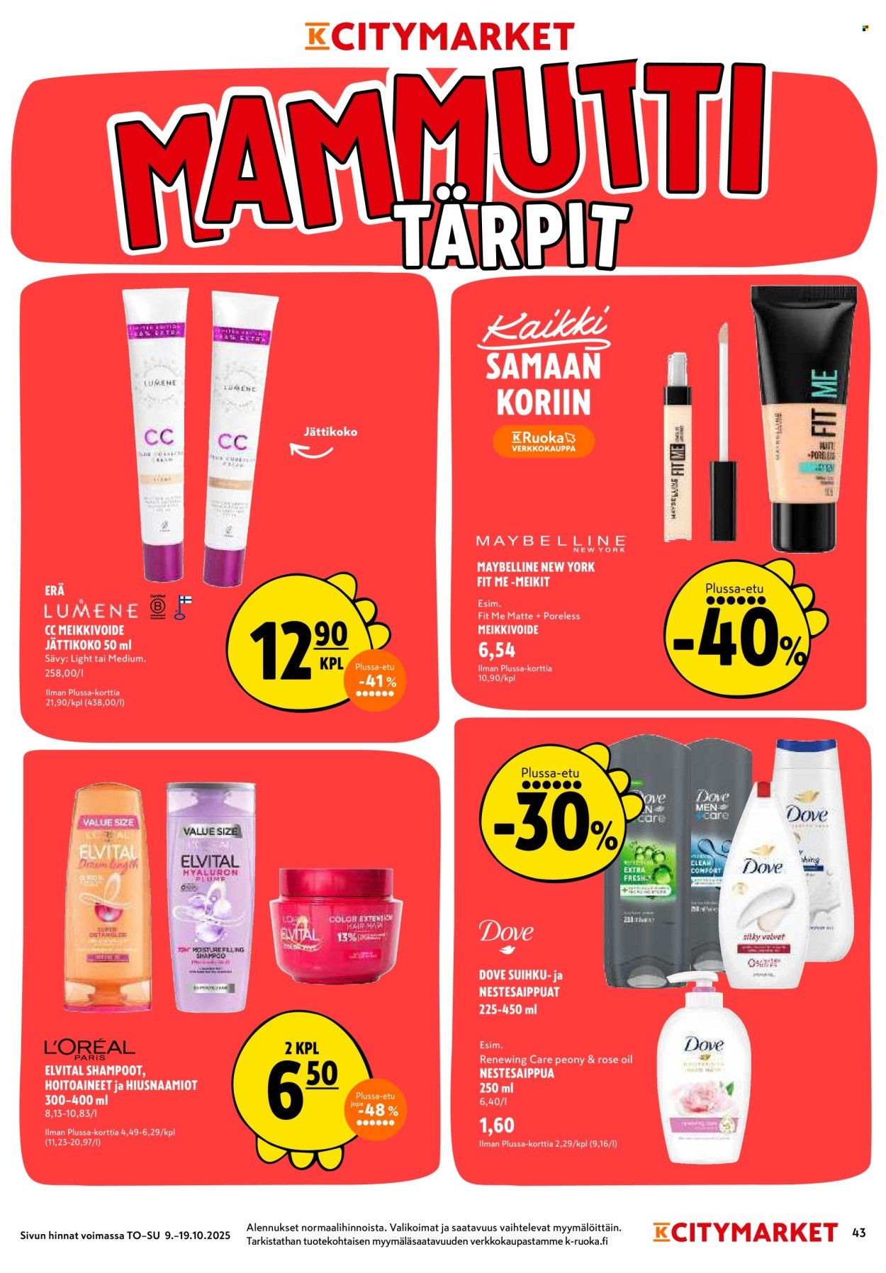 K-CITYMARKET tarjoukset - Alkaen TO 9.10.2025 (2025-10-09 - 2025-10-19)