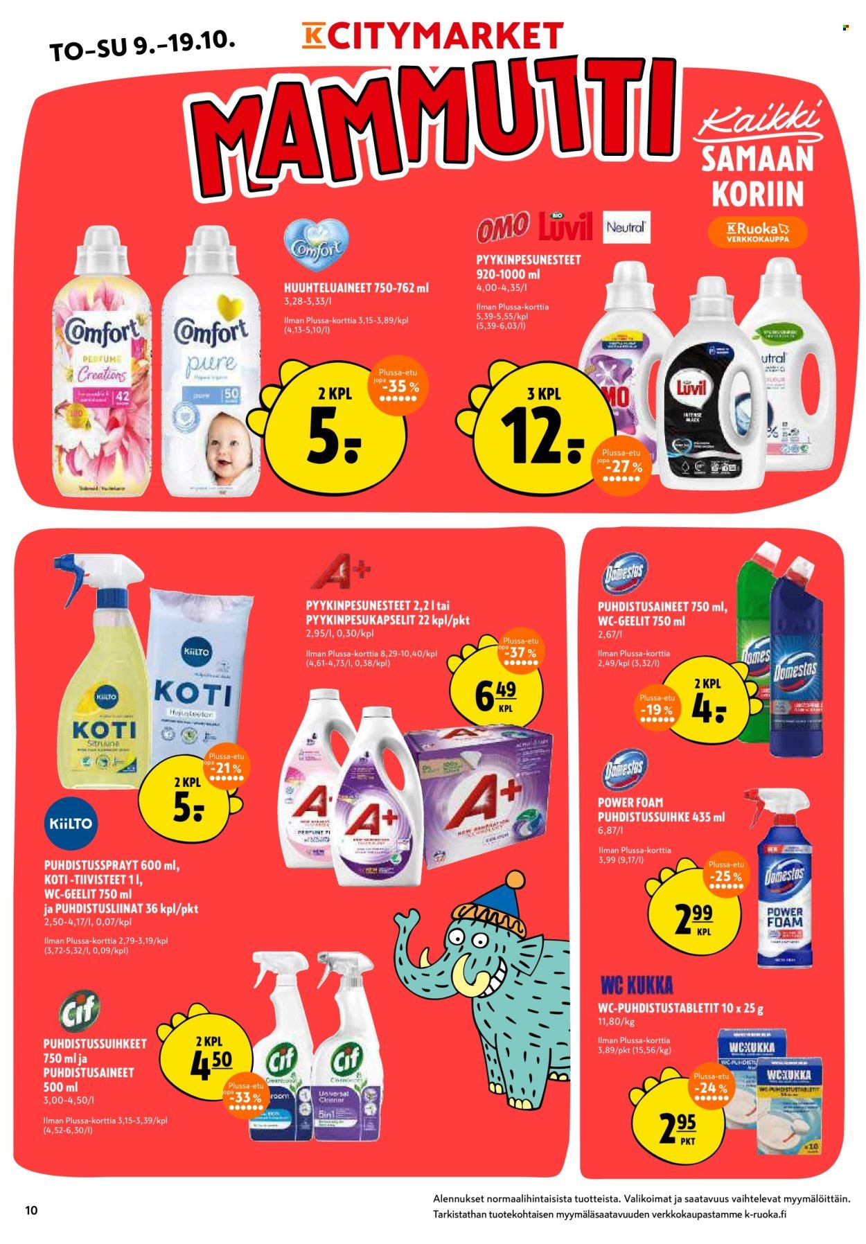 K-CITYMARKET tarjoukset - Alkaen TO 9.10.2025 (2025-10-09 - 2025-10-19)