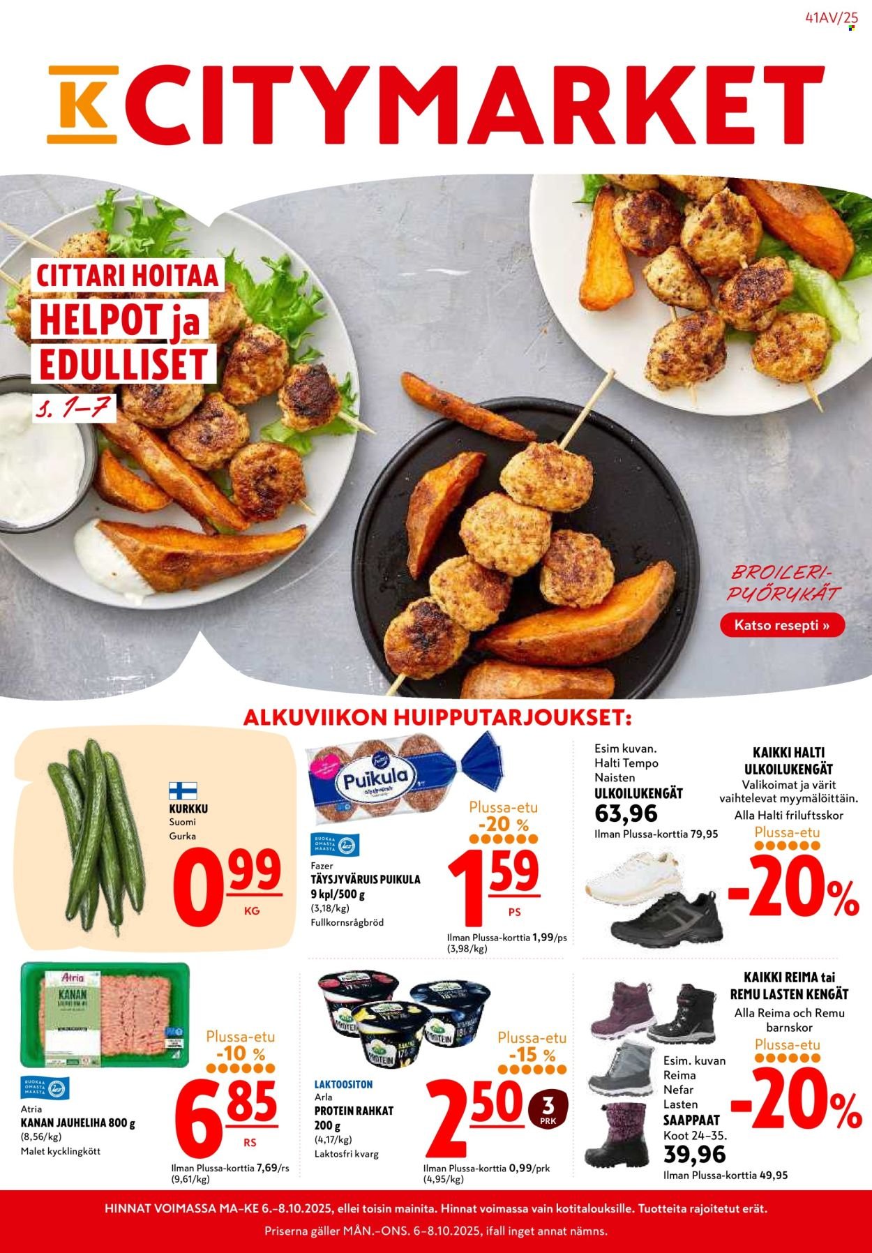 K-CITYMARKET tarjoukset - Alkaen MA 6.10.2025 (2025-10-06 - 2025-10-08)