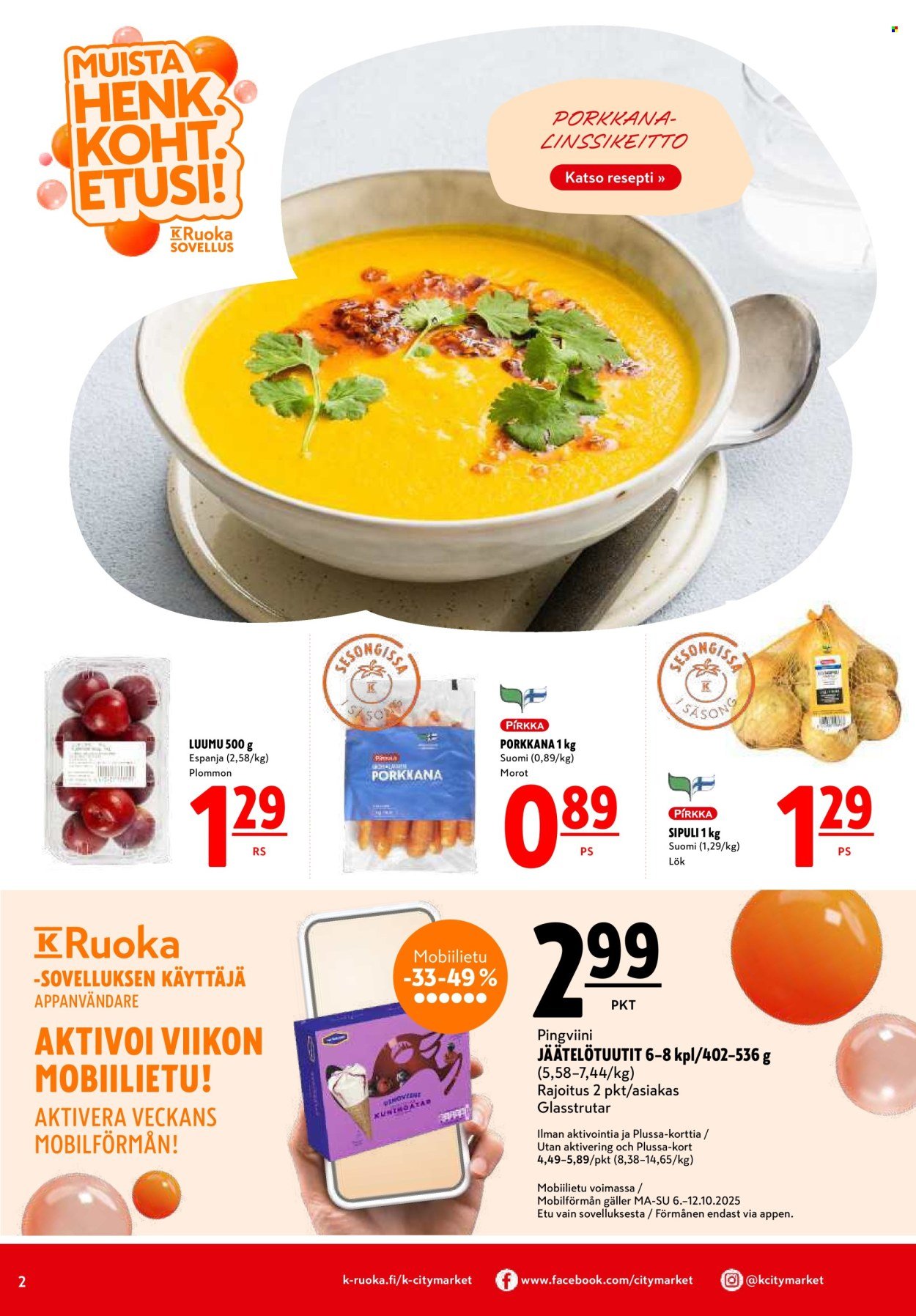 K-CITYMARKET tarjoukset - Alkaen MA 6.10.2025 (2025-10-06 - 2025-10-08)