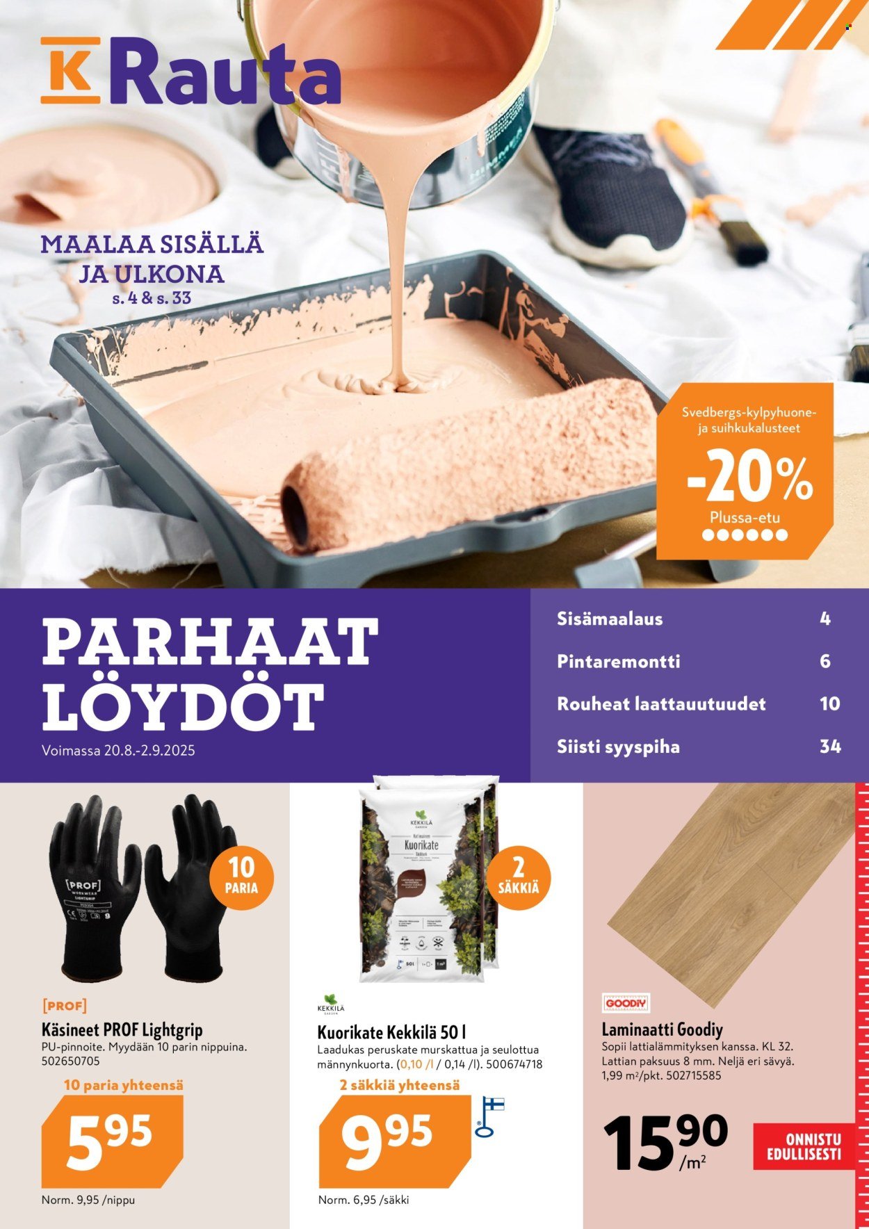 K-RAUTA tarjoukset - Parhaat löydöt (2025-08-20 - 2025-09-02)