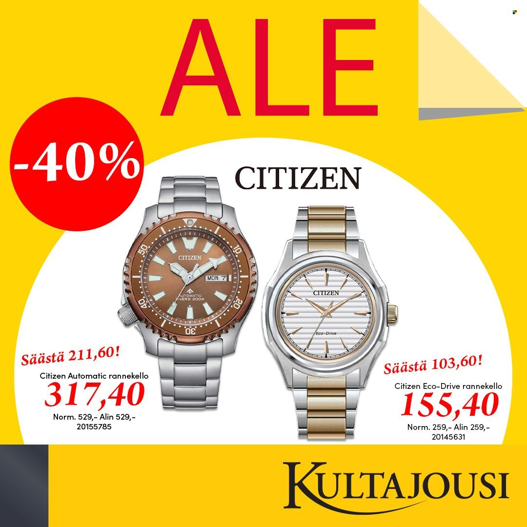 KULTAJOUSI tarjoukset - Tammikuu 2026