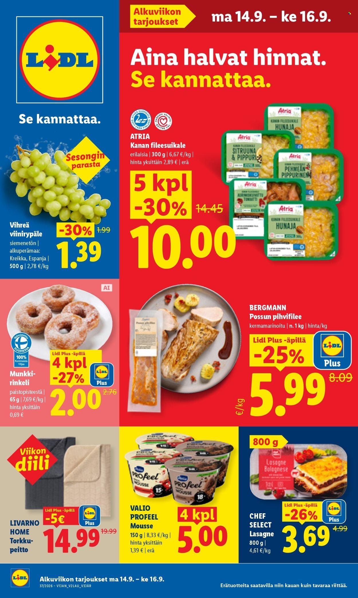 LIDL tarjoukset - Alkaen MA 14.9.2026