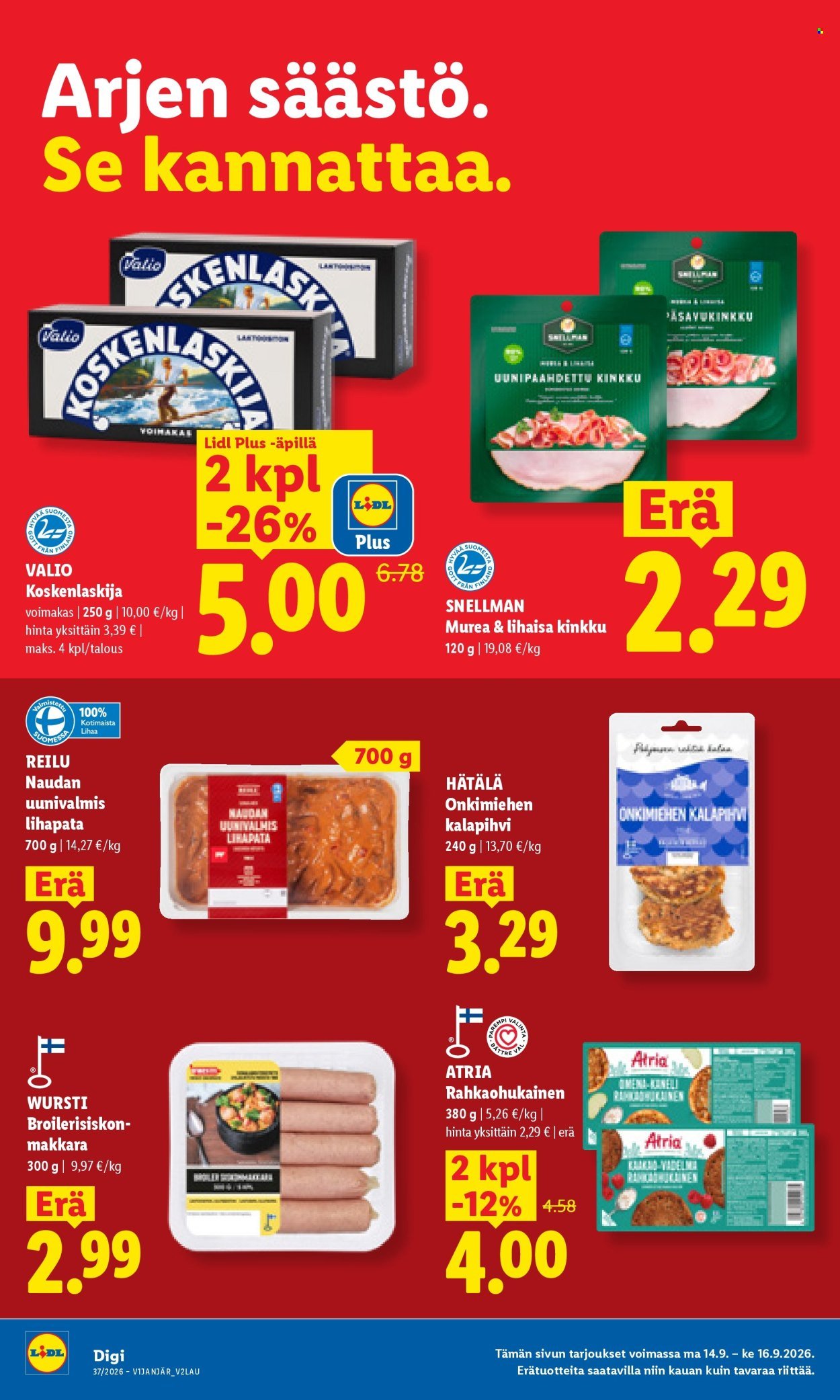 LIDL tarjoukset - Alkaen MA 14.9.2026