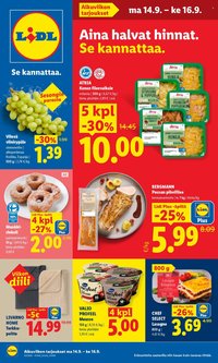 LIDL tarjoukset - Alkaen MA 14.9.2026