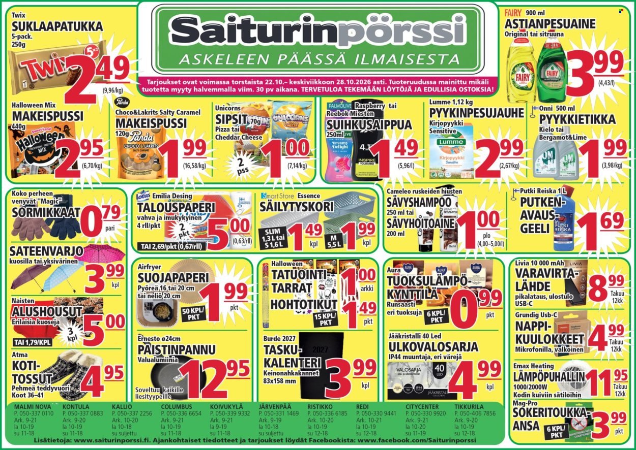 SAITURINPÖRSSI tarjoukset - Alkaen TO 22.10.2026