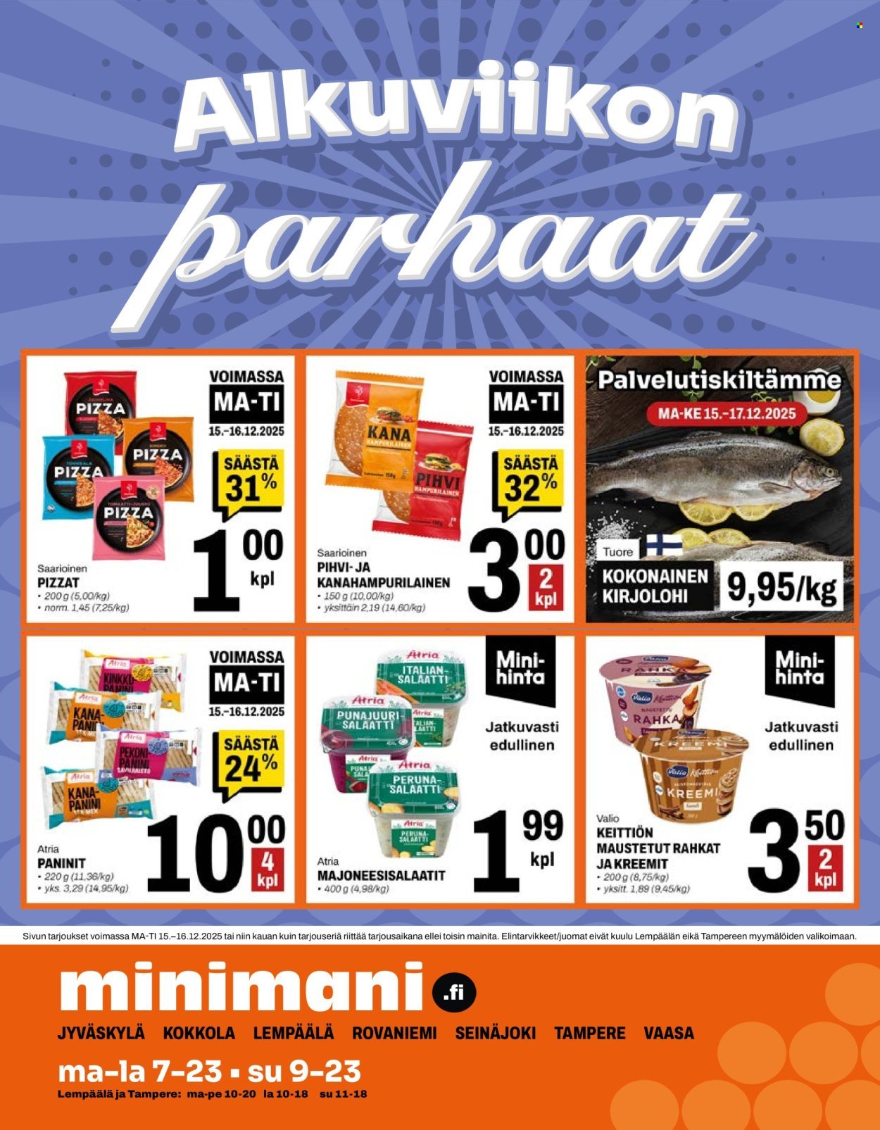 MINIMANI tarjoukset - Alkaen MA 15.12.2025