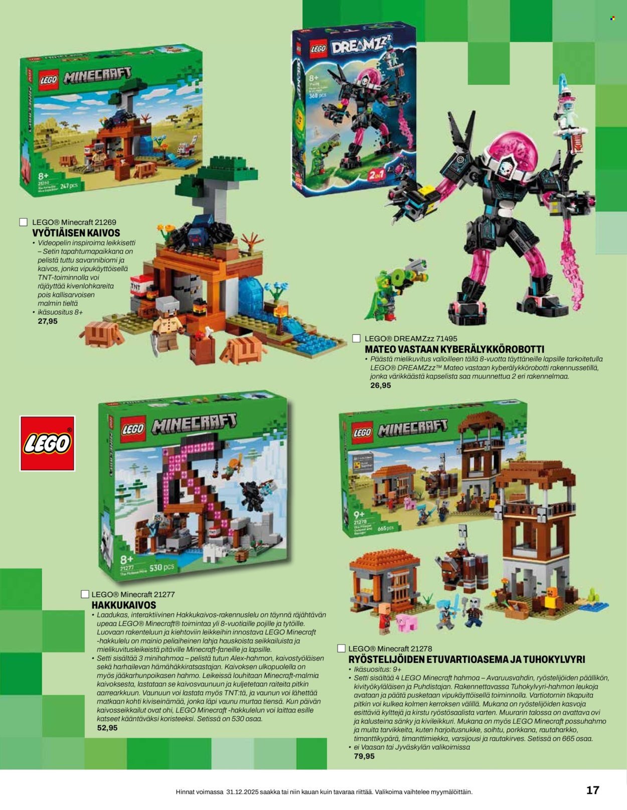 MINIMANI tarjoukset - Alkaen KE 12.11.2025