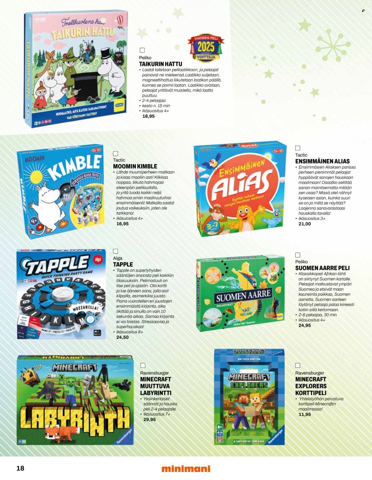 MINIMANI tarjoukset - Alkaen KE 12.11.2025