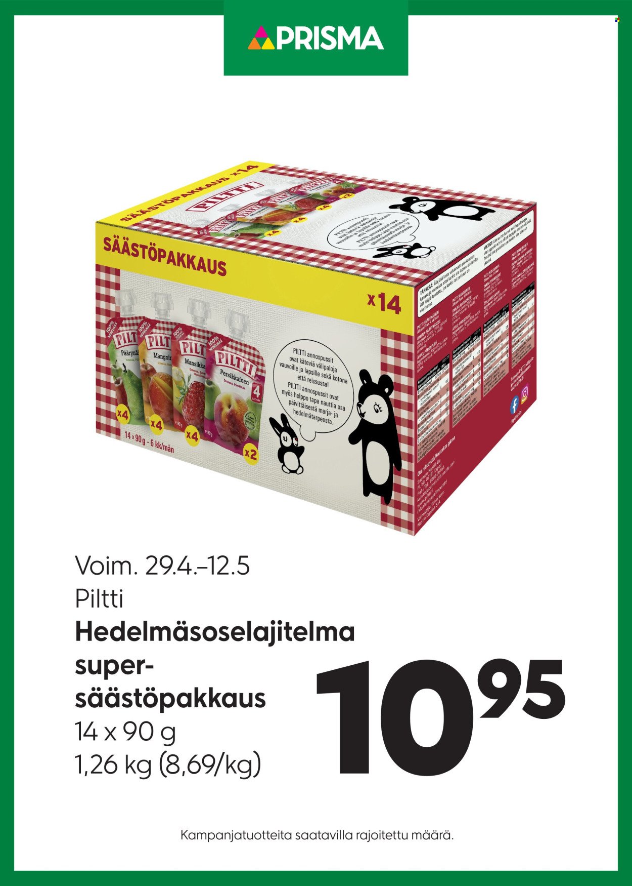 PRISMA tarjoukset - Alkaen KE 29.4.2026