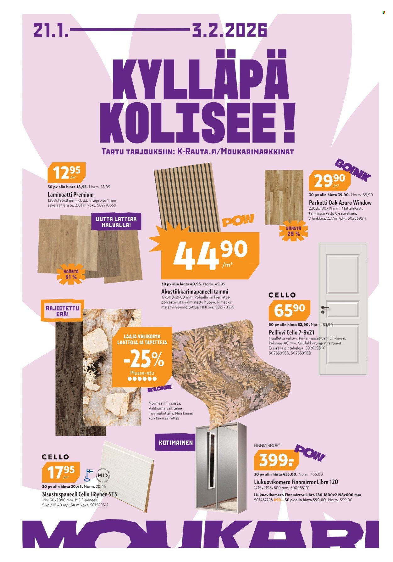 K-RAUTA tarjoukset - Moukarimarkkinat