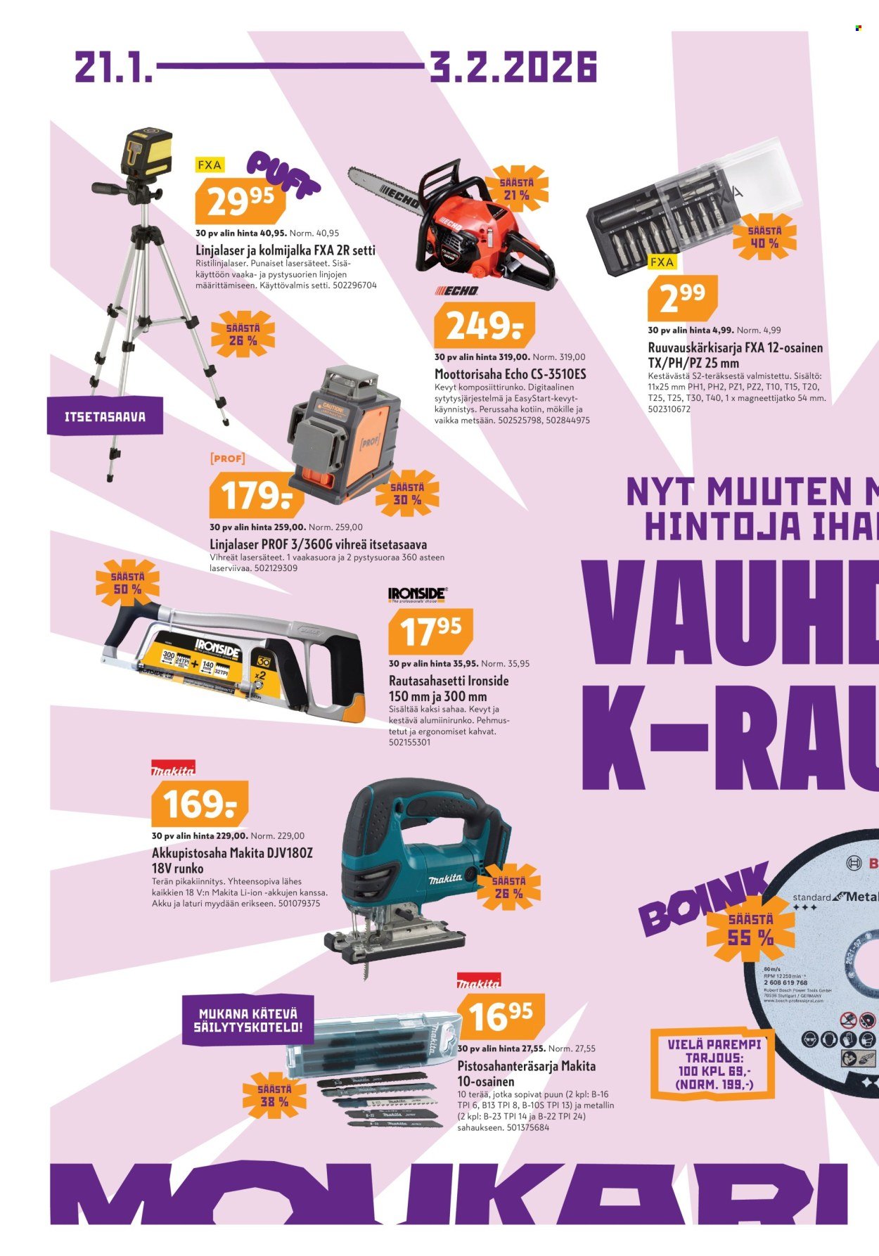 K-RAUTA tarjoukset - Moukarimarkkinat